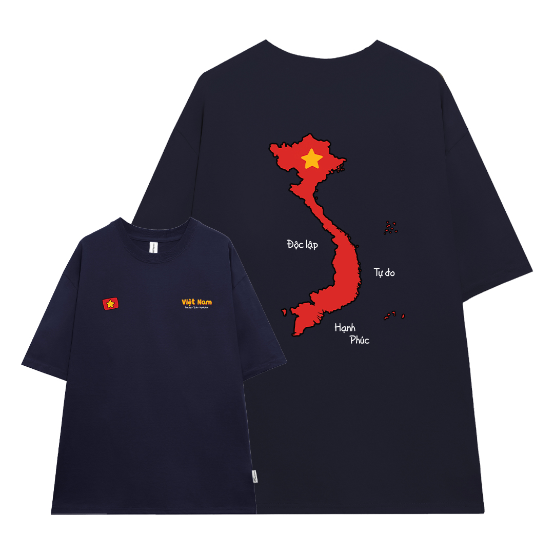 Áo thun nữ form rộng Việt Nam tôi yêu 2133 Miucho cổ tròn vải cotton 4c 220gsm thoáng mát in mix_thumbnail_10