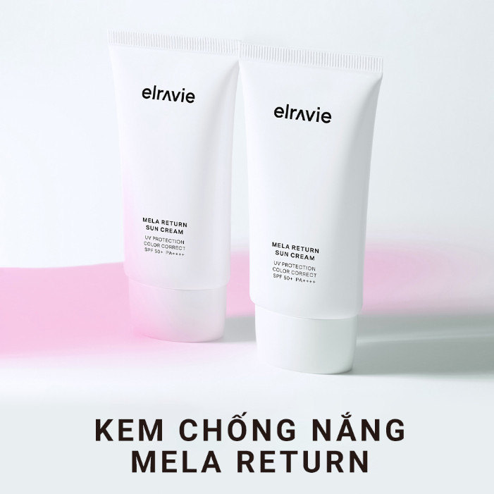 Kem Chống Nắng Dưỡng Ẩm Phục Hồi Cải Thiện Nếp Nhăn Không Kích Ứng Elravie Mela Return SunCream 50ml_thumbnail_2