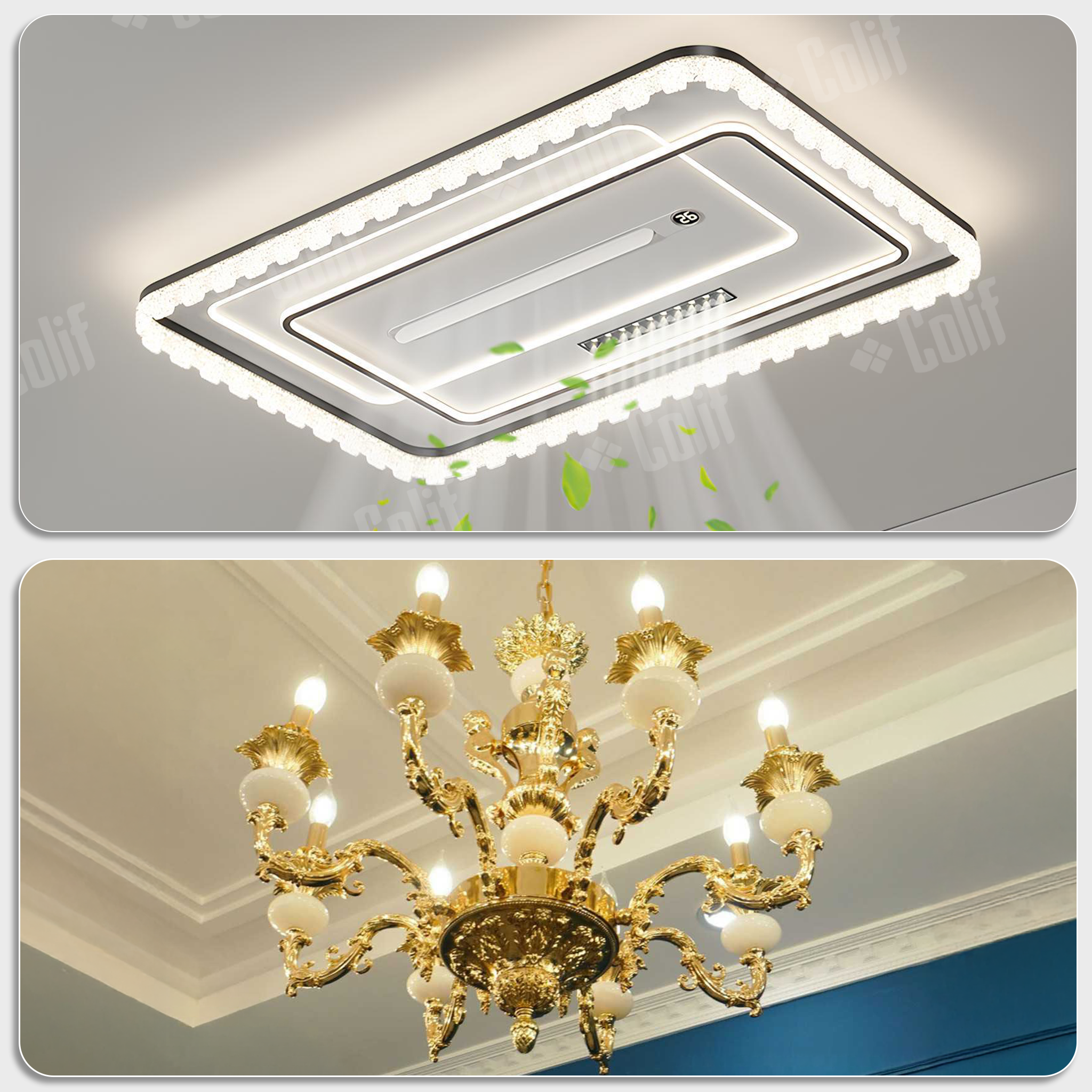 So sánh đèn quạt trần không cánh và đèn trần truyền thống