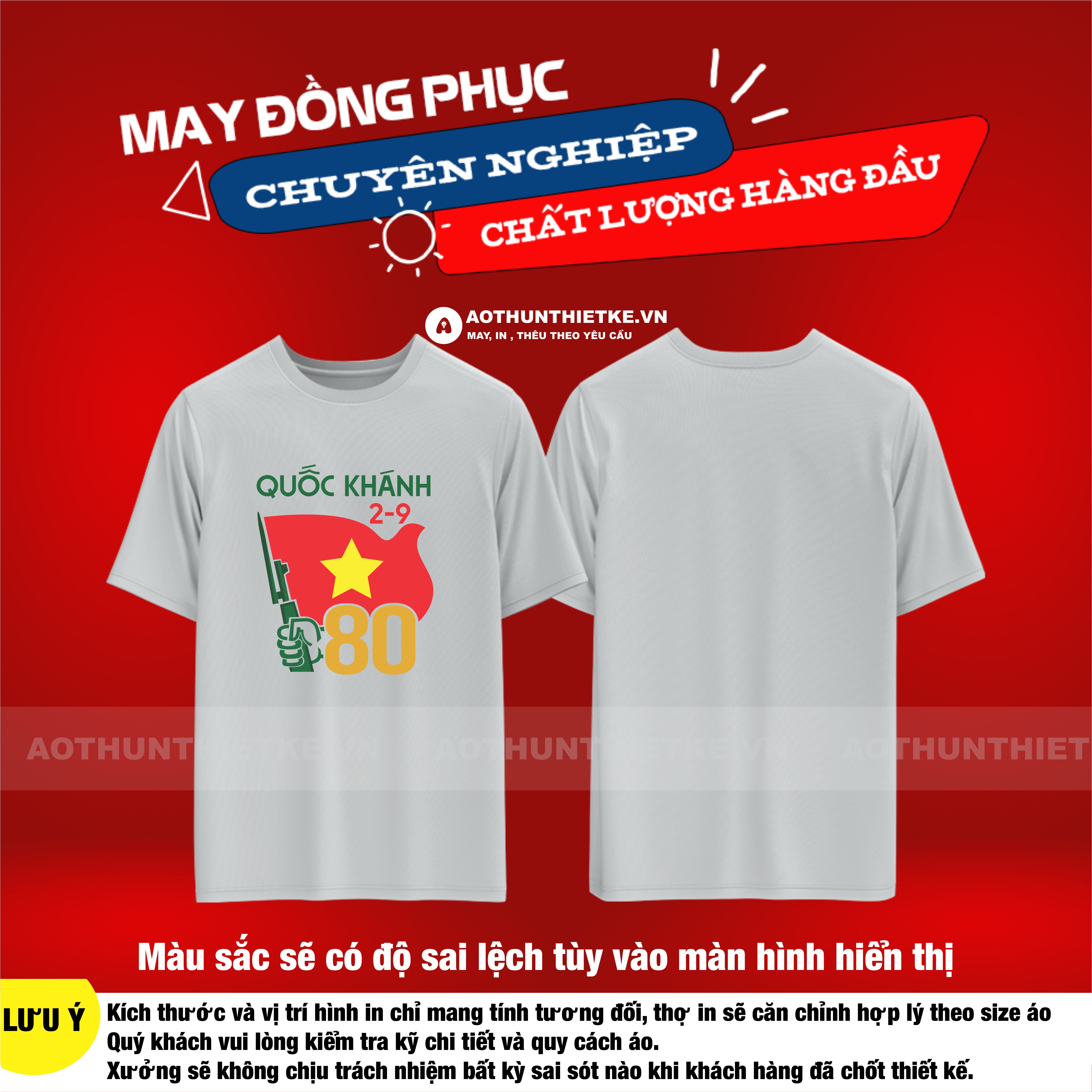 Áo Thun Việt Nam Kỷ Niệm 80 Năm Ngày Quốc Khánh 2/9