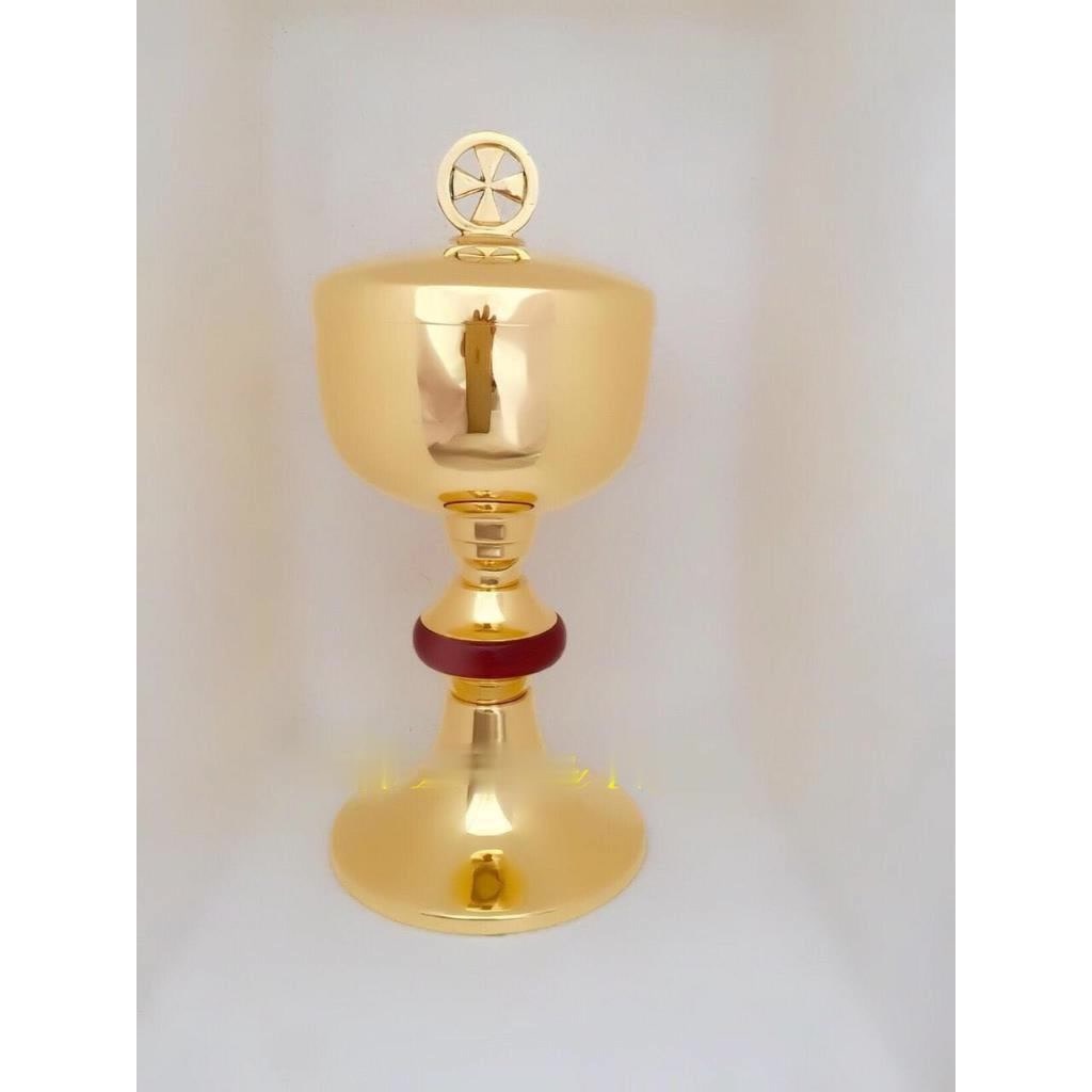 Chén lễ Cibore Đá Mã Não Đỏ Xi Vàng, Chén Thánh  CB-08 - Quà tặng Công Giáo, Quà tặng lễ truyền chức, quý cha NSCB08_thumbnail_0