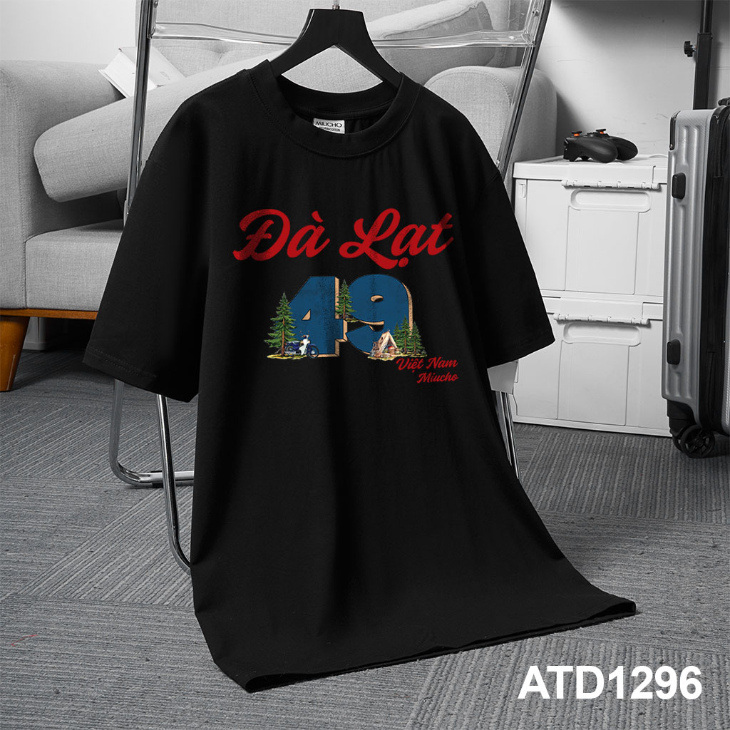 Áo thun nam du lịch Đà Lạt ATD1296 Miucho Iconic vải cotton thoáng mát in mix_thumbnail_8