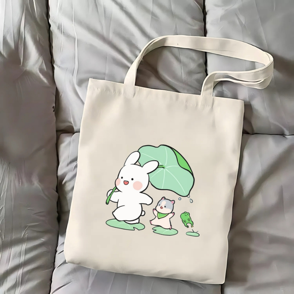 Túi tote vải canvas local brand We Tee in hình thỏ, labubu - TOTE01_thumbnail_9
