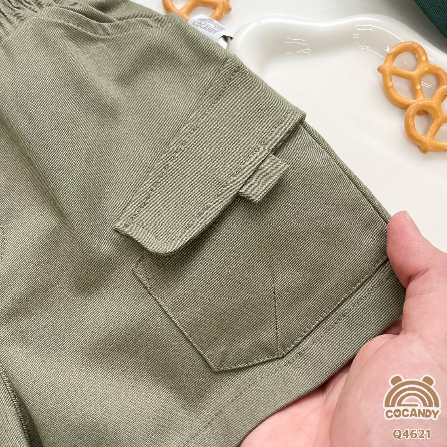 Quần cộc kaki XANH RÊU 2 túi khóa kéo_thumbnail_5