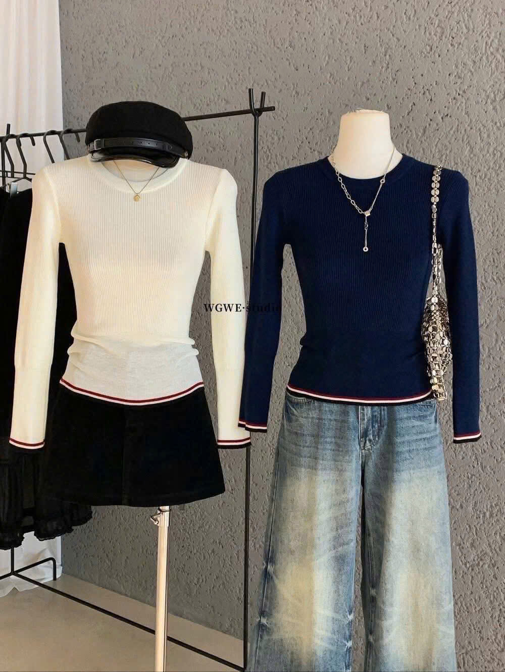 Áo len gân tay dài ( XANH ĐEN )_thumbnail_14