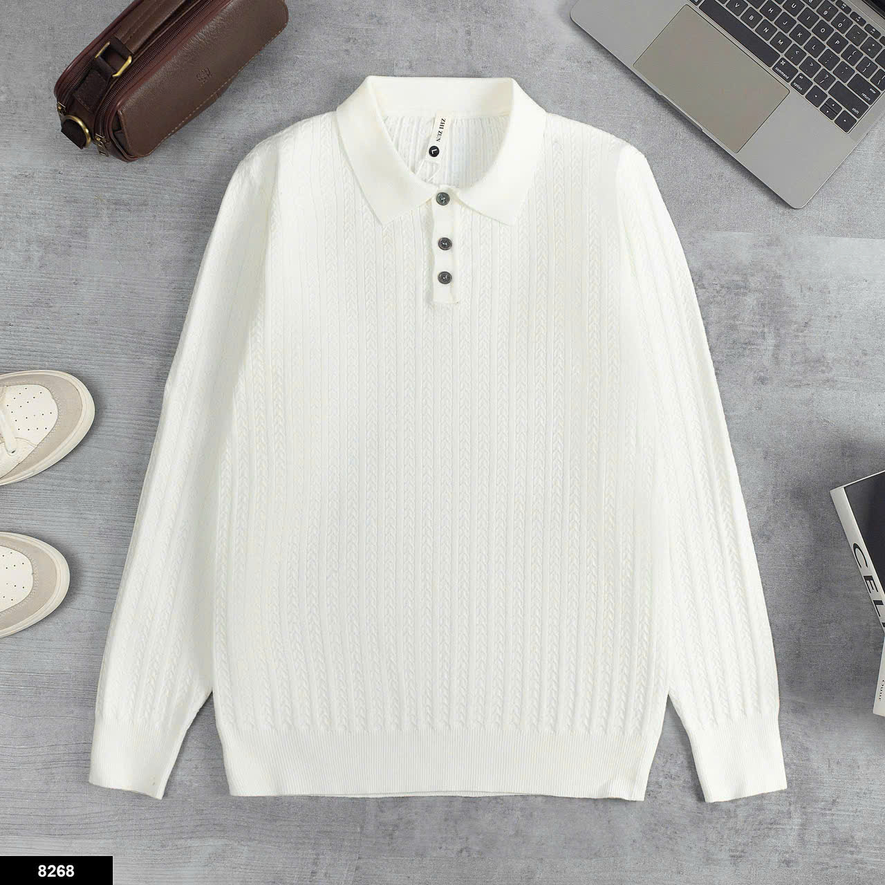 Áo Len Polo Nam Dệt Gân Cao Cấp_thumbnail_10