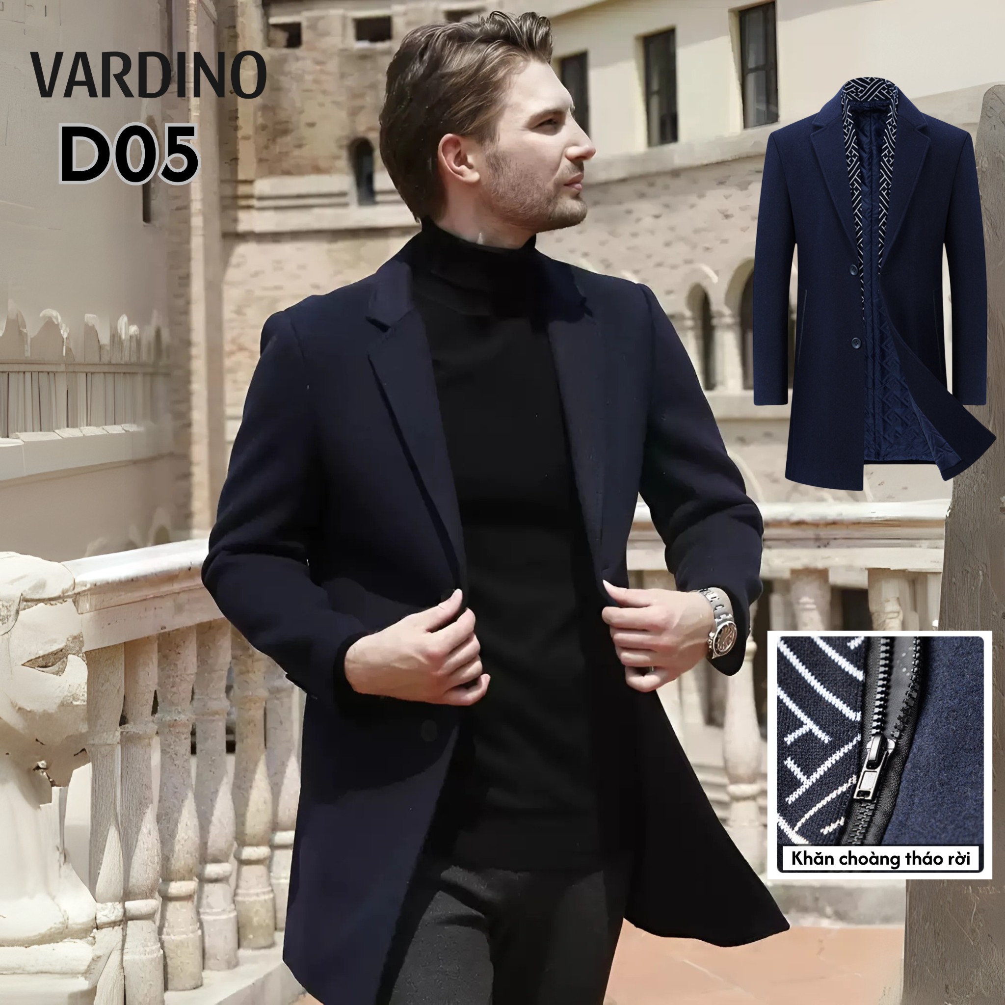 Áo khoác Mangto ngắn vải dạ D05_thumbnail_2