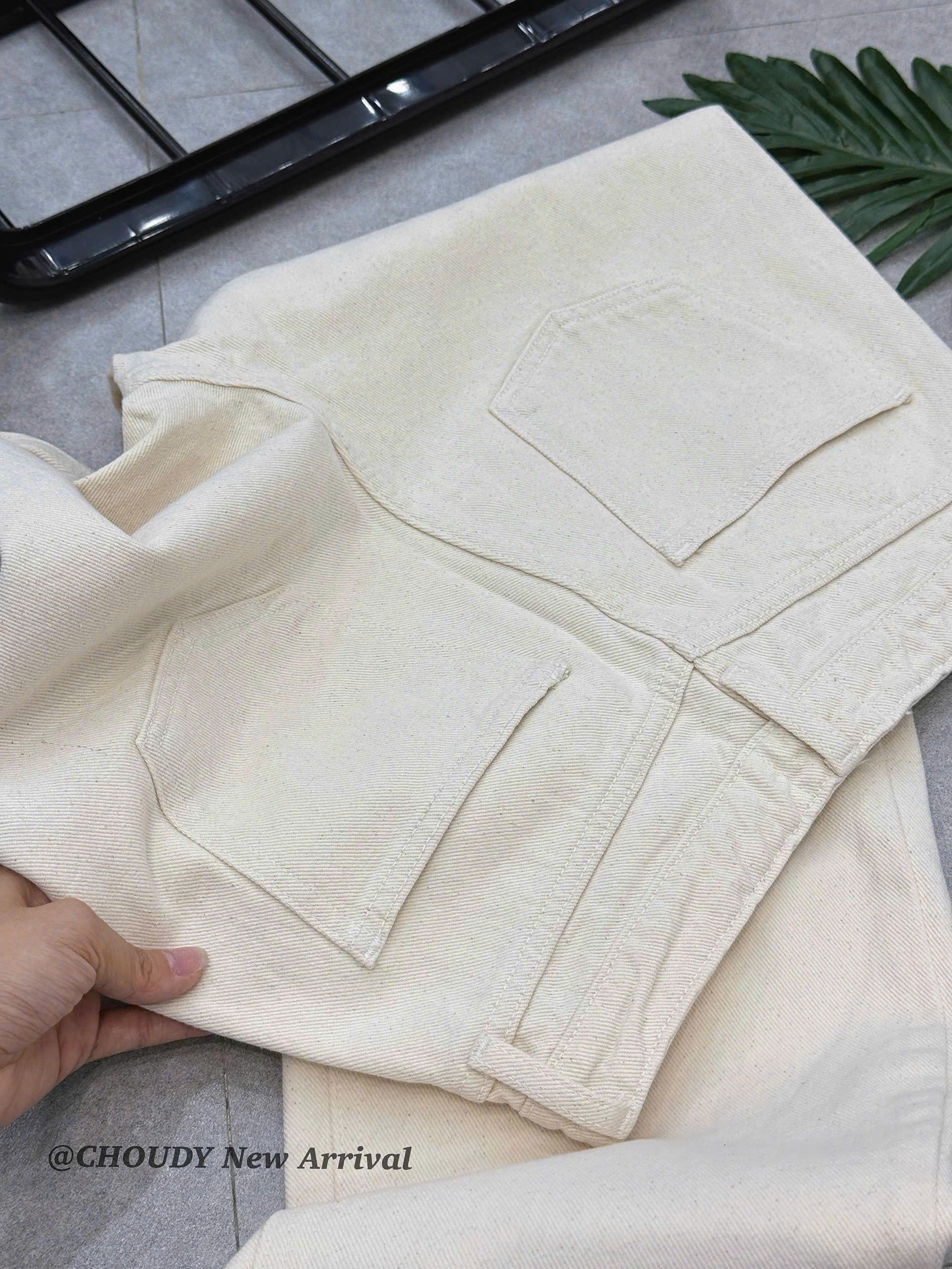 SALE Q955 QUẦN JEAN SUÔNG KEM_thumbnail_9