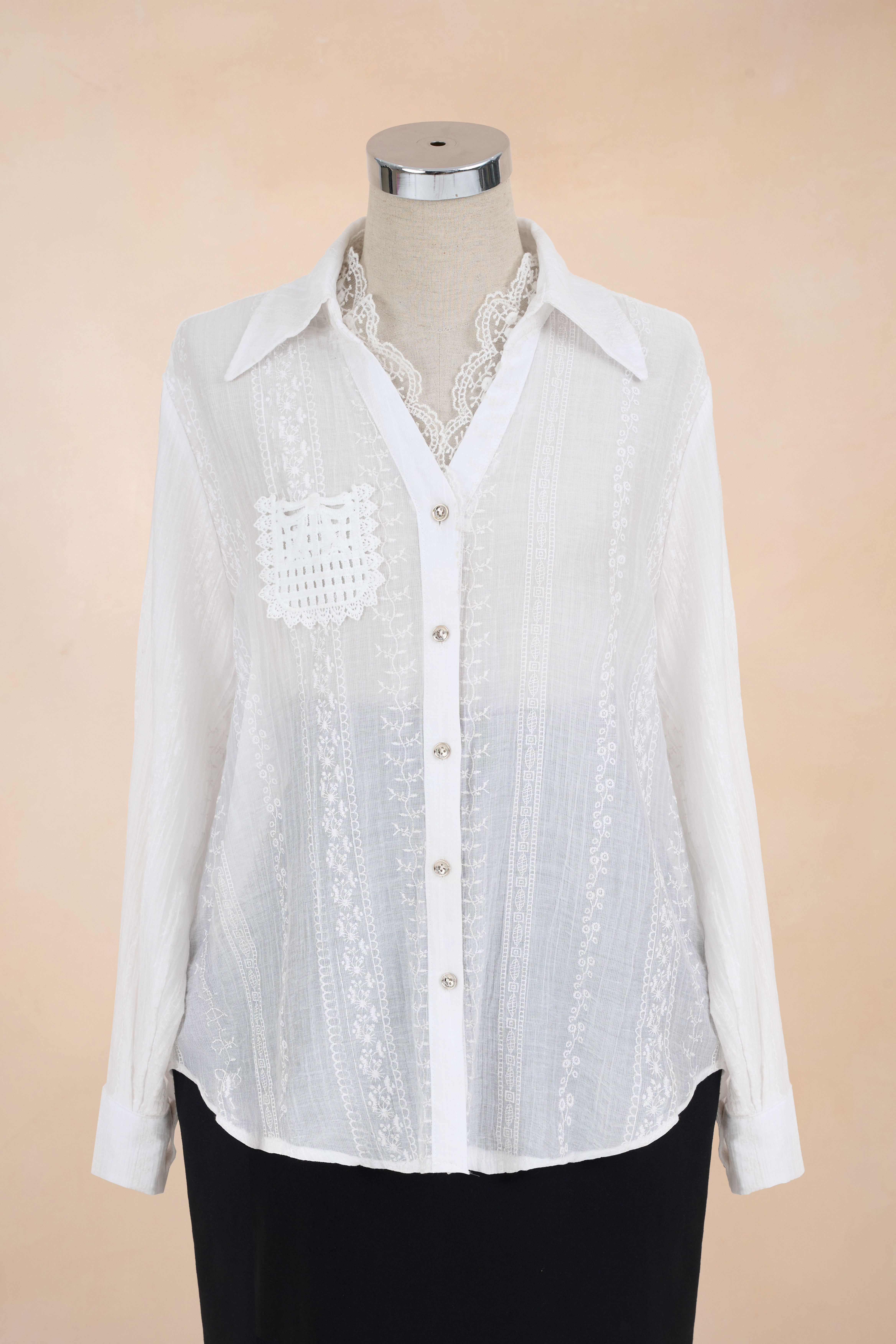 Áo Sơ Mi Viền Ren