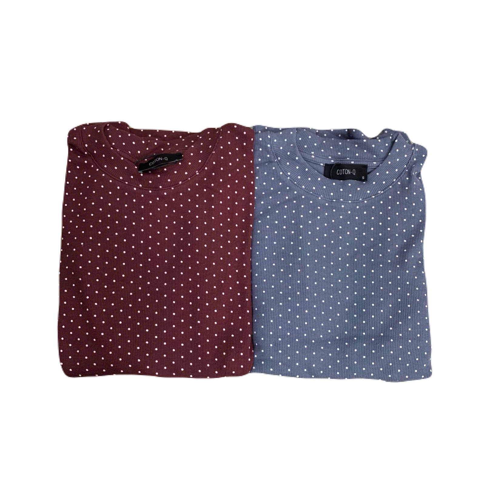 HA626 Áo thun tay dài chấm bi ( XANH)