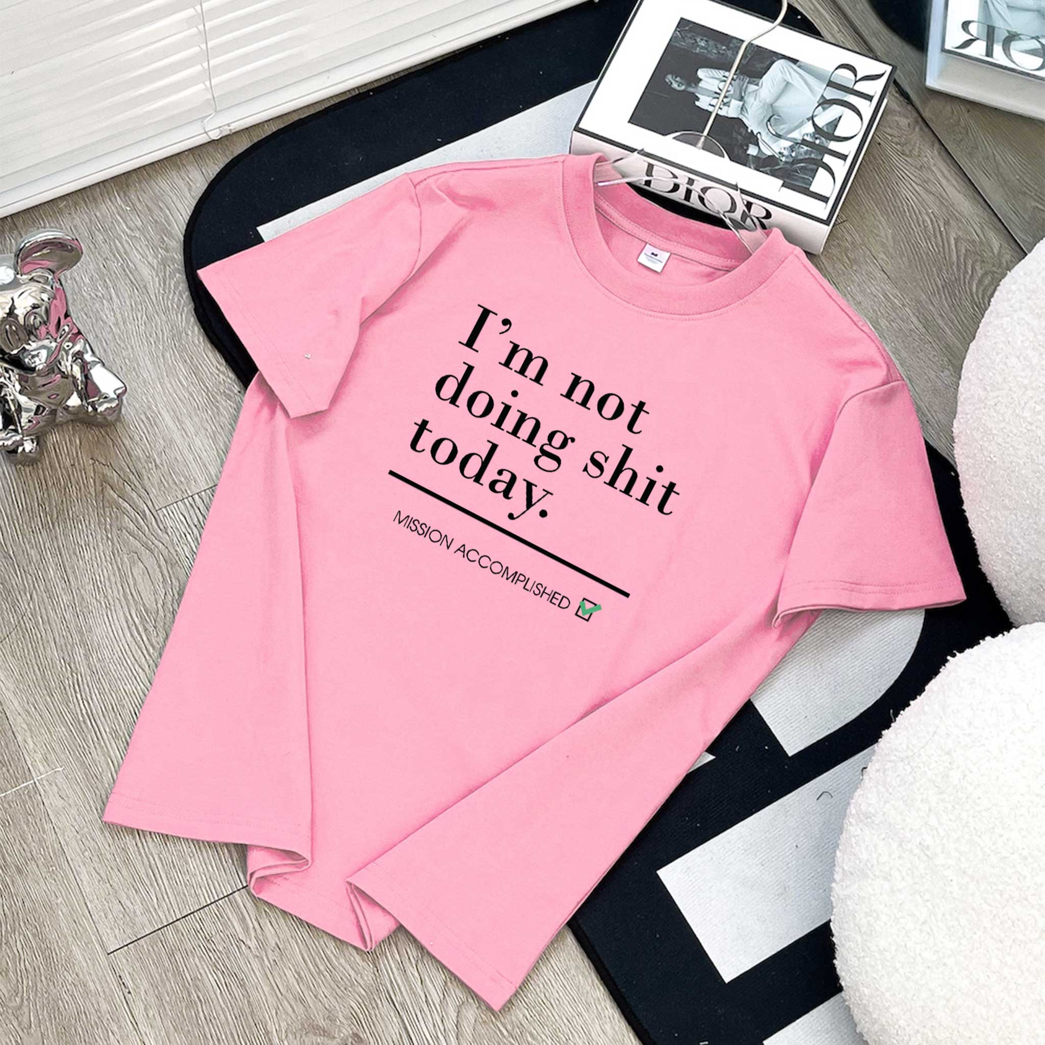 Áo thun nữ form vừa regular tôn dáng ARD1503 Miucho Chic vải cotton co giản cổ tròn in typography_thumbnail_3