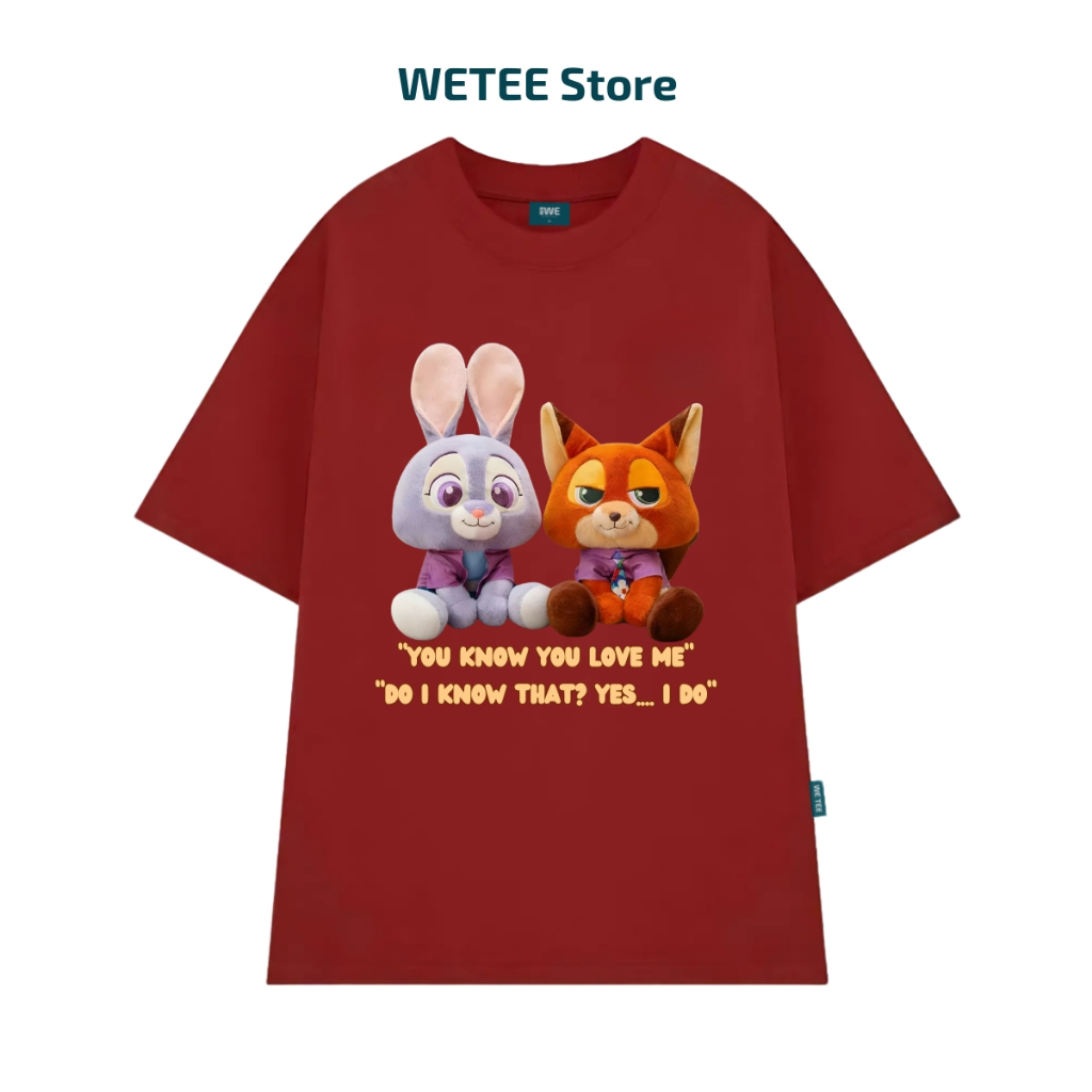 Áo thun oversized nam nữ Couple Thỏ Judy và Cáo Nick Zootopia local brand WE TEE - WU1116_thumbnail_2