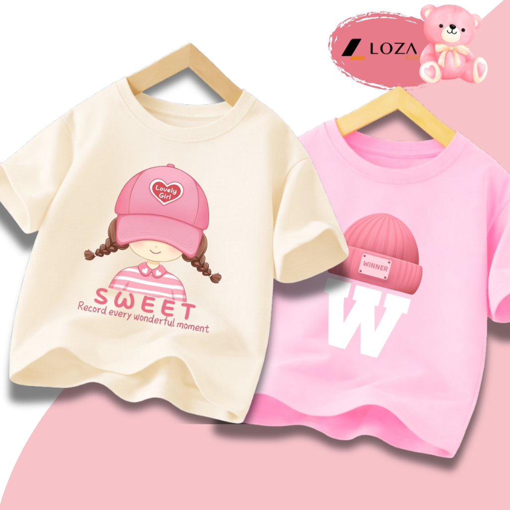 Áo thun bé gái hình nhiều mẫu cute - Loza G0450_thumbnail_1