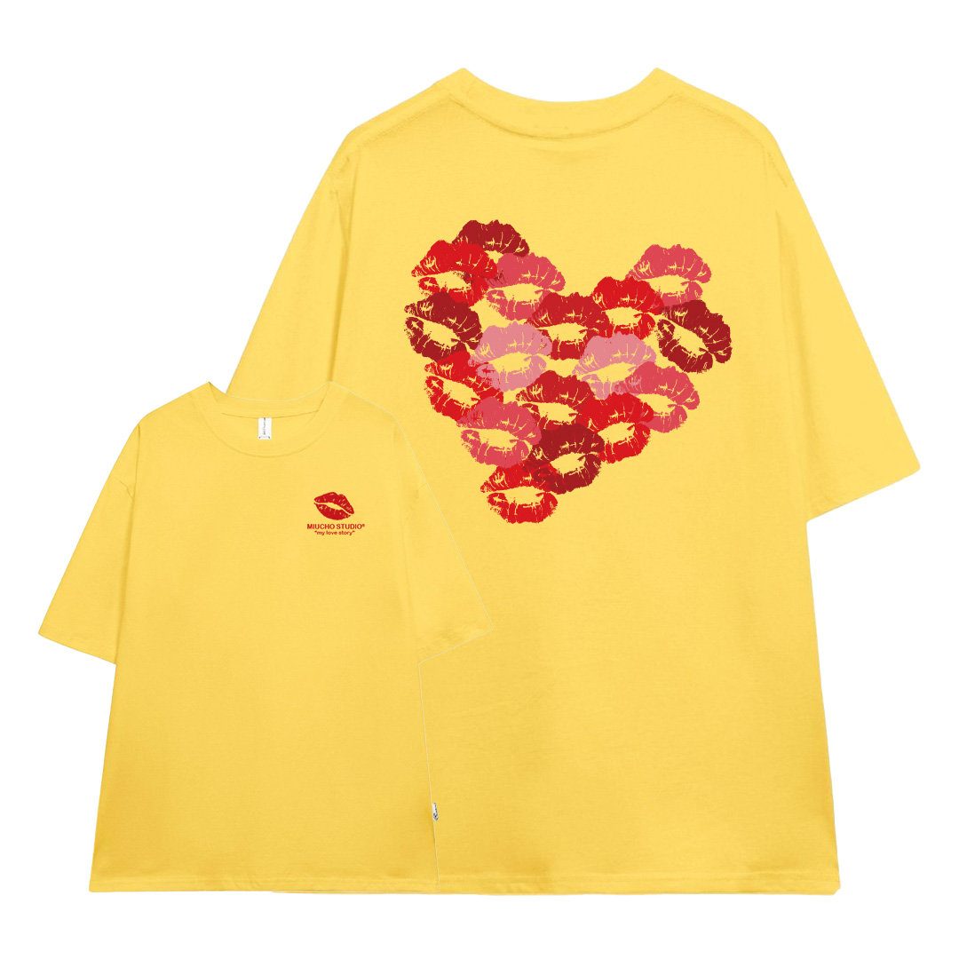 Áo thun cặp đôi couple trái tim from rộng ATD1381 Miucho vải cotton thoáng mát cổ tròn in mix_thumbnail_15