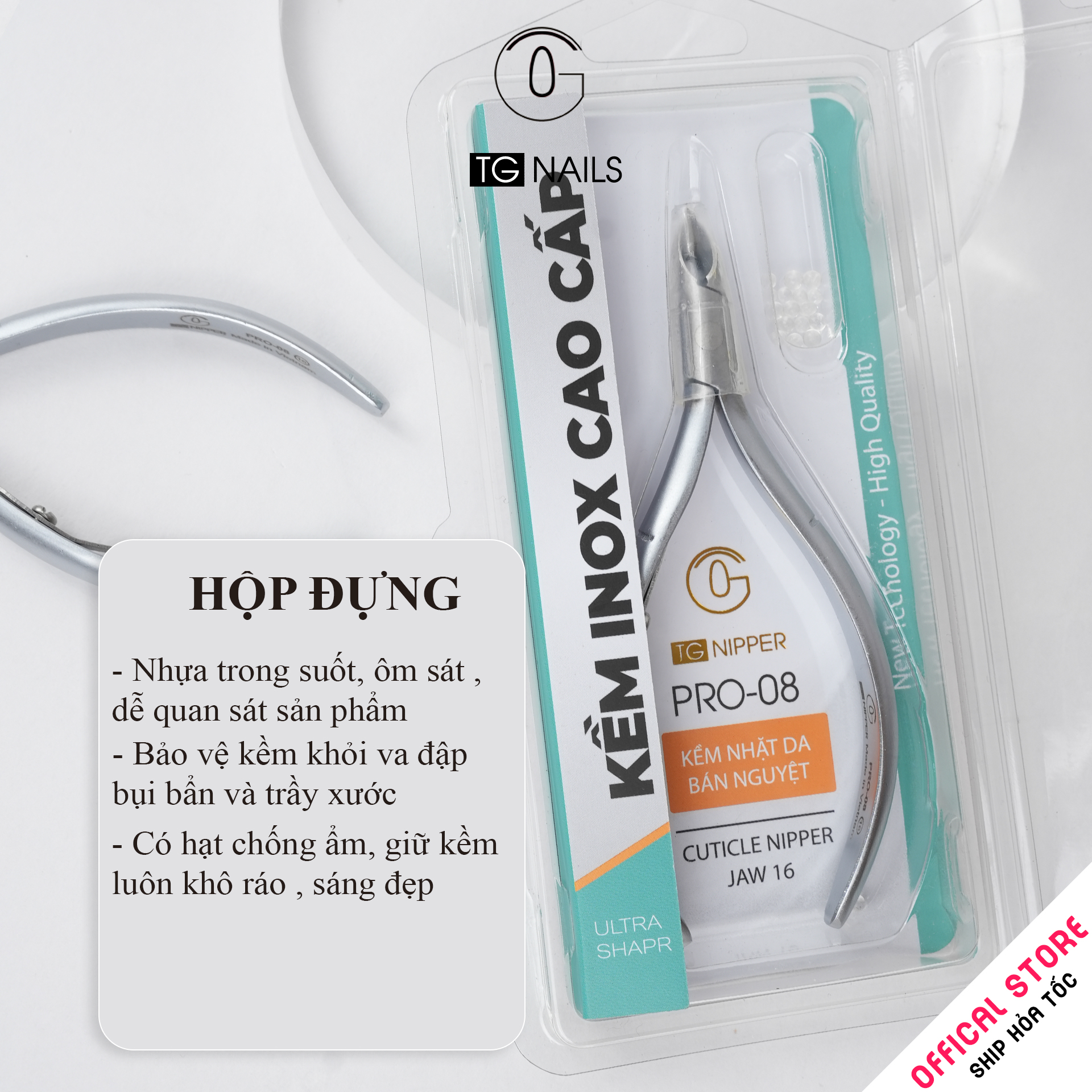 Kìm nhặt da inox TG PRO-08 mang bán nguyệt mũi 16_thumbnail_3