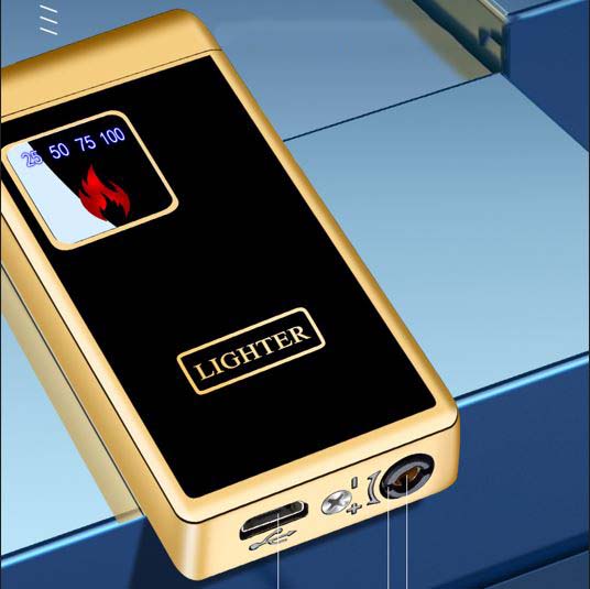 Bật lửa gas sạc điện WF19 fullbox tặng kèm đầu bơm gas_thumbnail_5