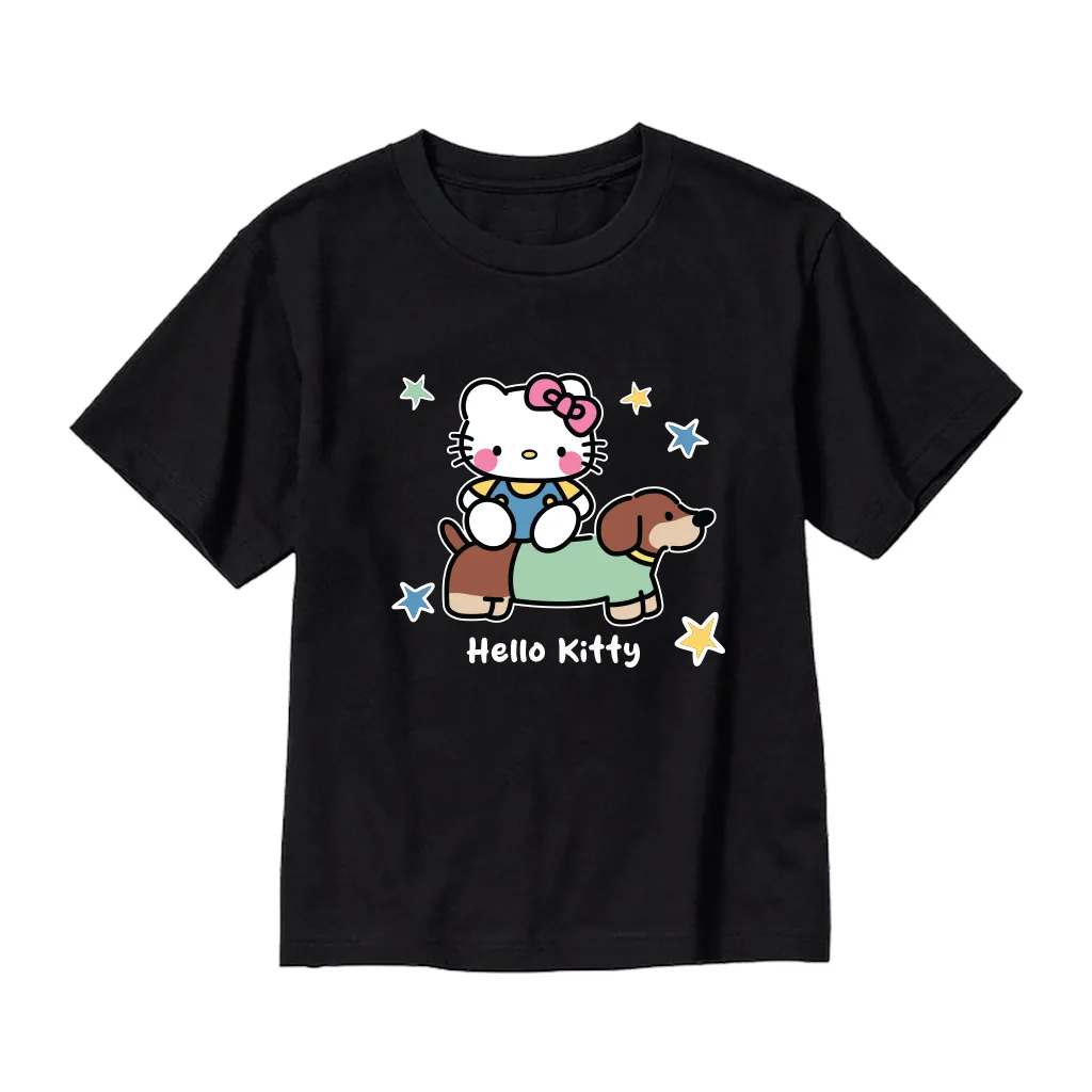Áo thun kid Kado vải cotton cao cấp thoáng mát tay ngắn cổ tròn Kitty và cún in artwork 2882_thumbnail_9