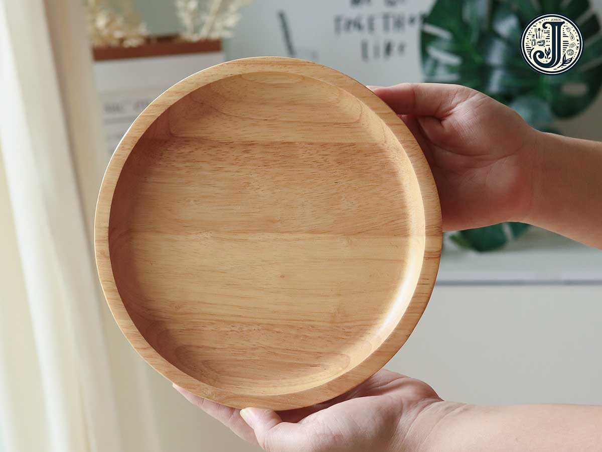 Khay Gỗ Cao SuTròn 20cm J000120_thumbnail_0