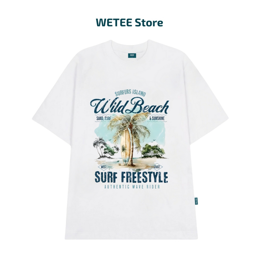 Áo thun unisex UX30 SUMMER VIBE đi chơi đi biển dáng oversized local brand WETEE - T048