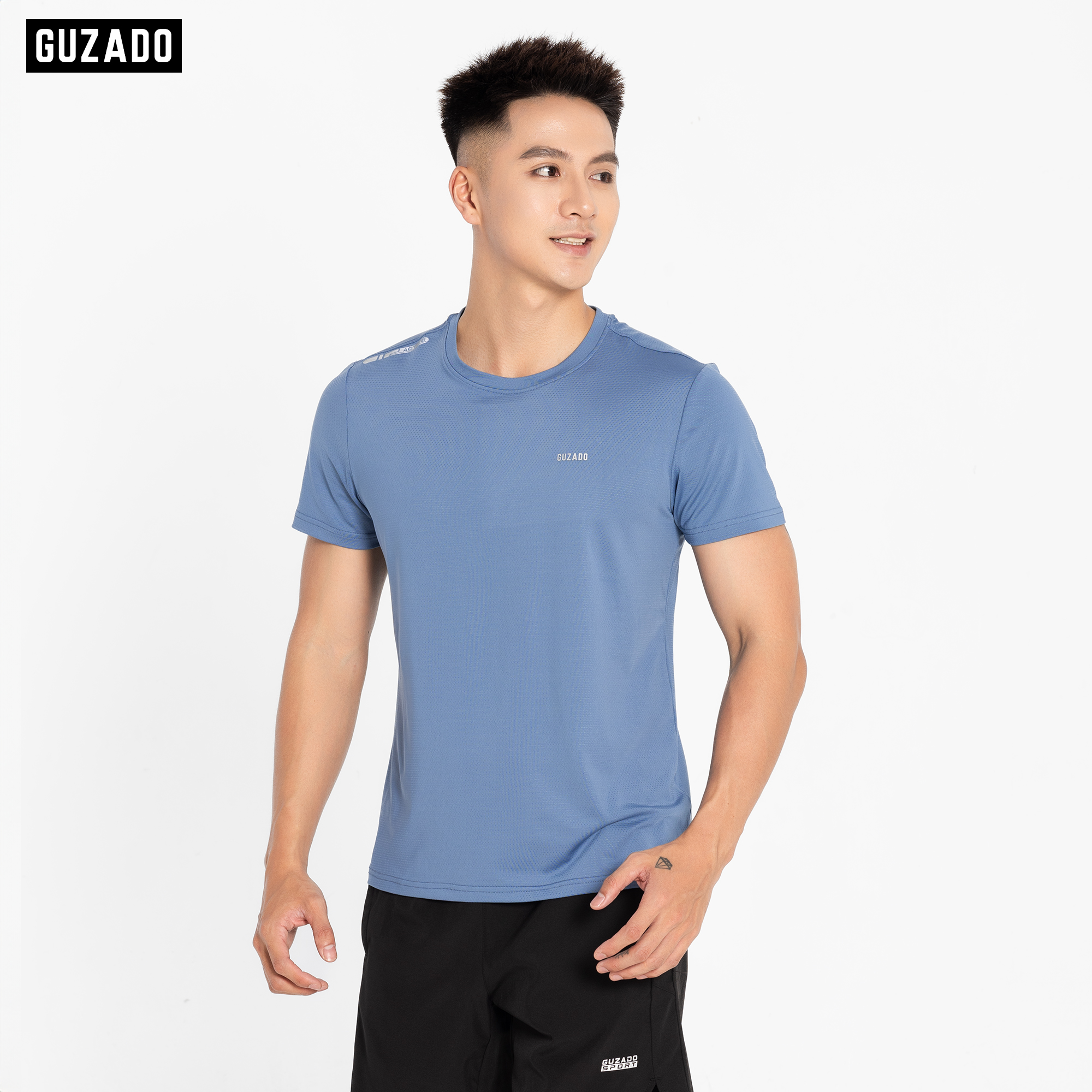 Áo Thun Thể thao Nam Guzado, Chất Vải Coolmax Co Giãn GTS04_thumbnail_2