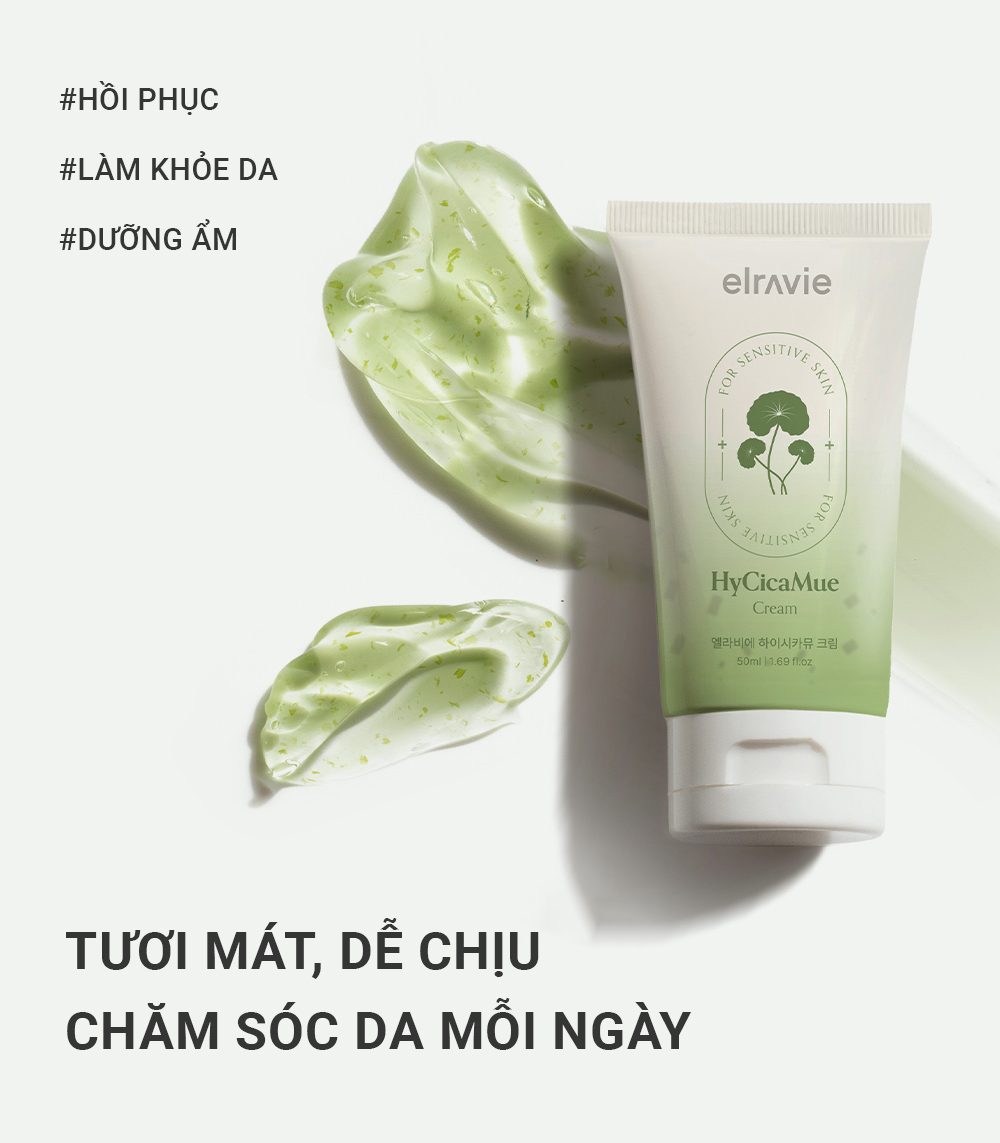 Kem dưỡng ẩm dạng Gel giúp làm dịu da Elravie HyCicaMue Cream 50ml_thumbnail_4
