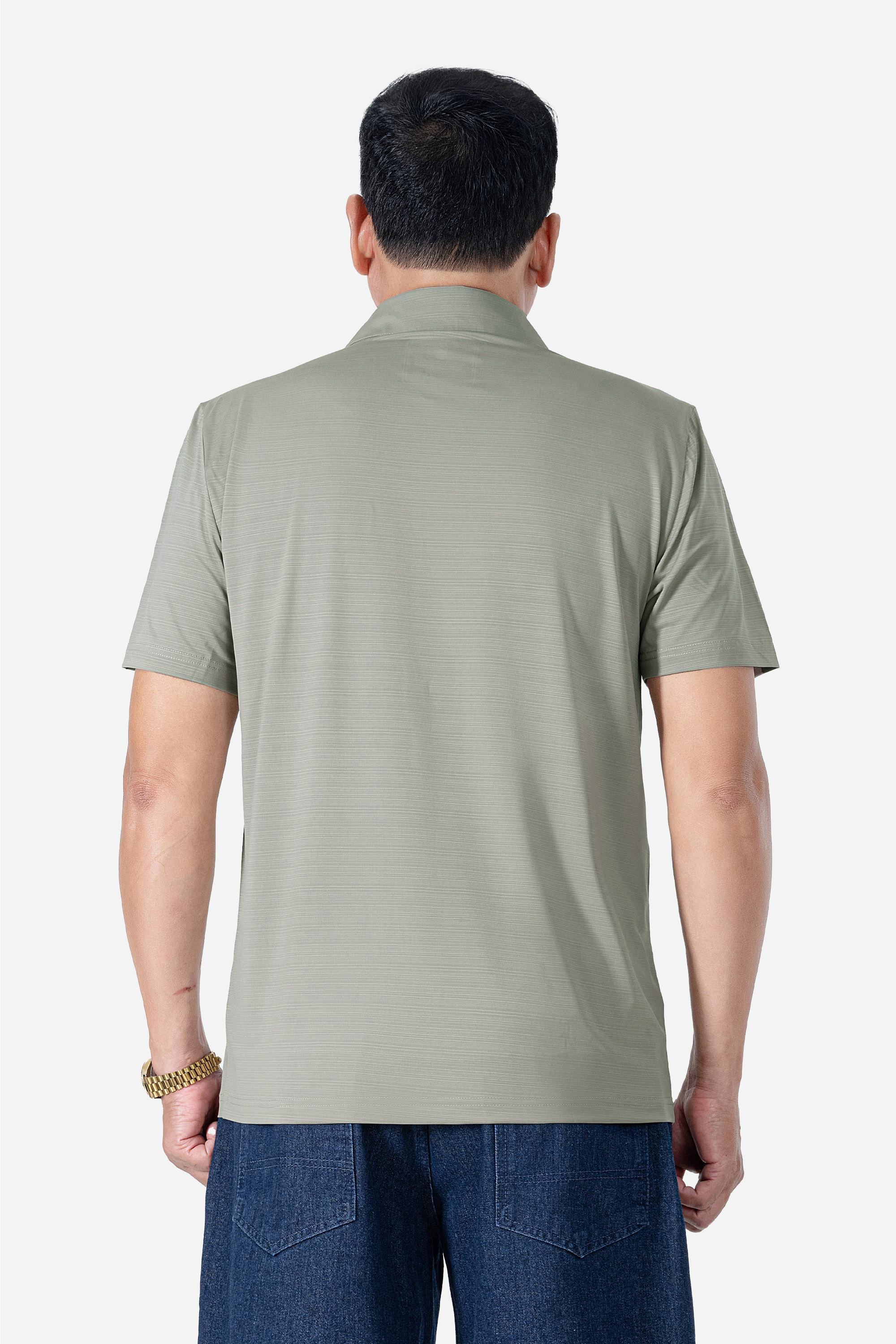 Áo Polo Melange Thể Thao Nam Trung Niên ANCHI Chất Liệu Cotton Phom Suông Vạt Ngang_thumbnail_44