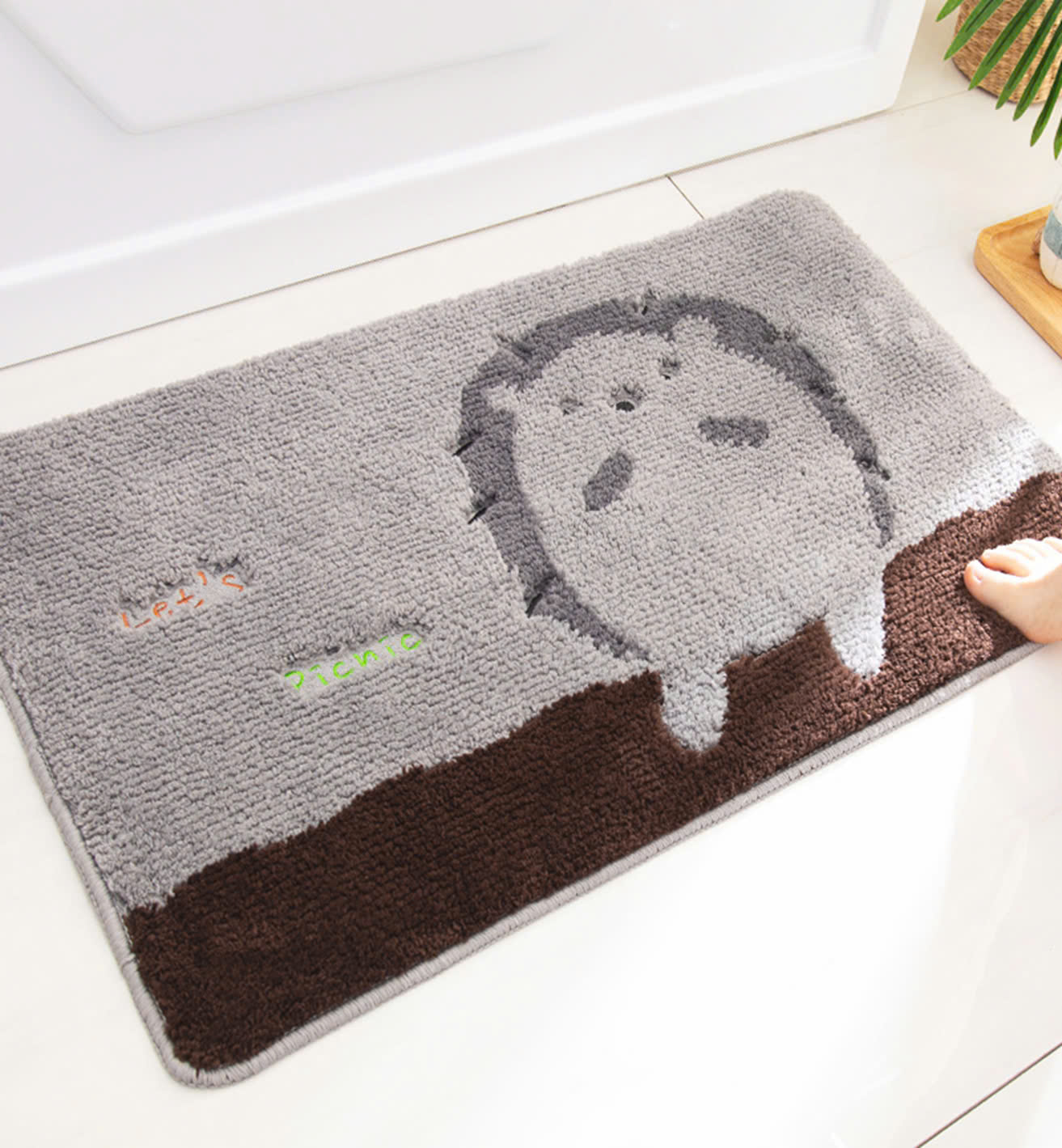 Thảm Lau Chân Hình Nhím 40x60 - MAT26