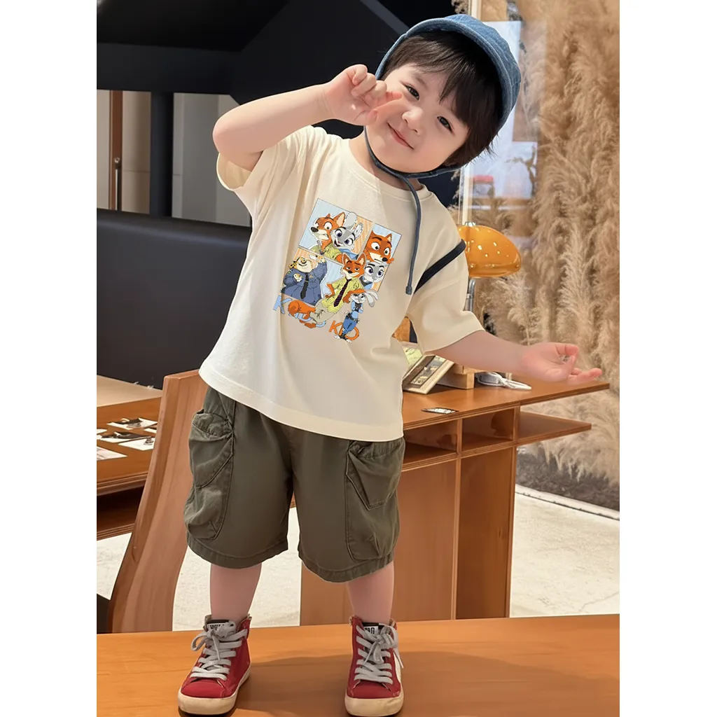 Áo thun bé trai hoạt hình Kado vải cotton thoáng mát thấm hút tốt thoải mái cho bé 2977_thumbnail_5