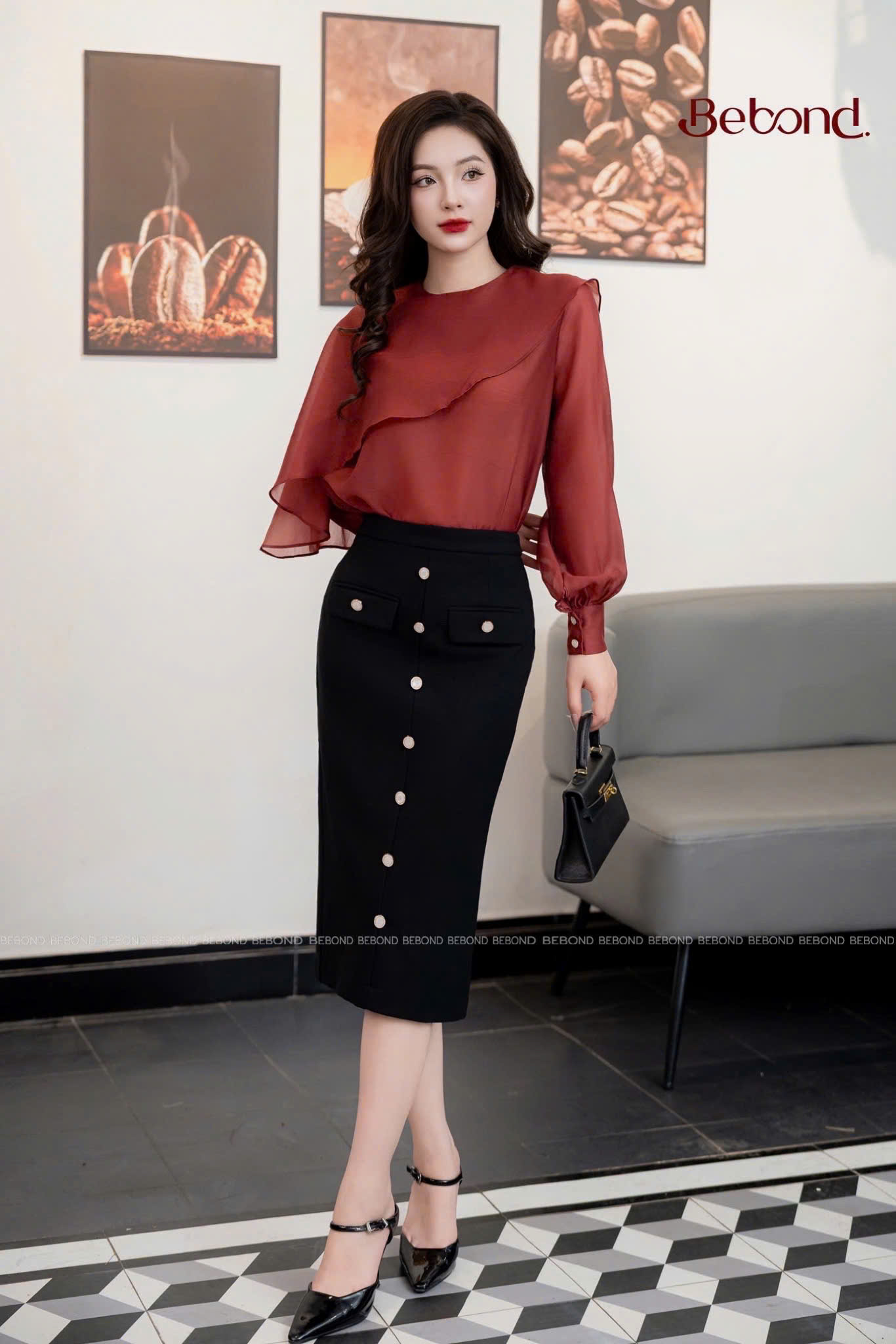 Set sơ mi BRIONA màu ĐỎ