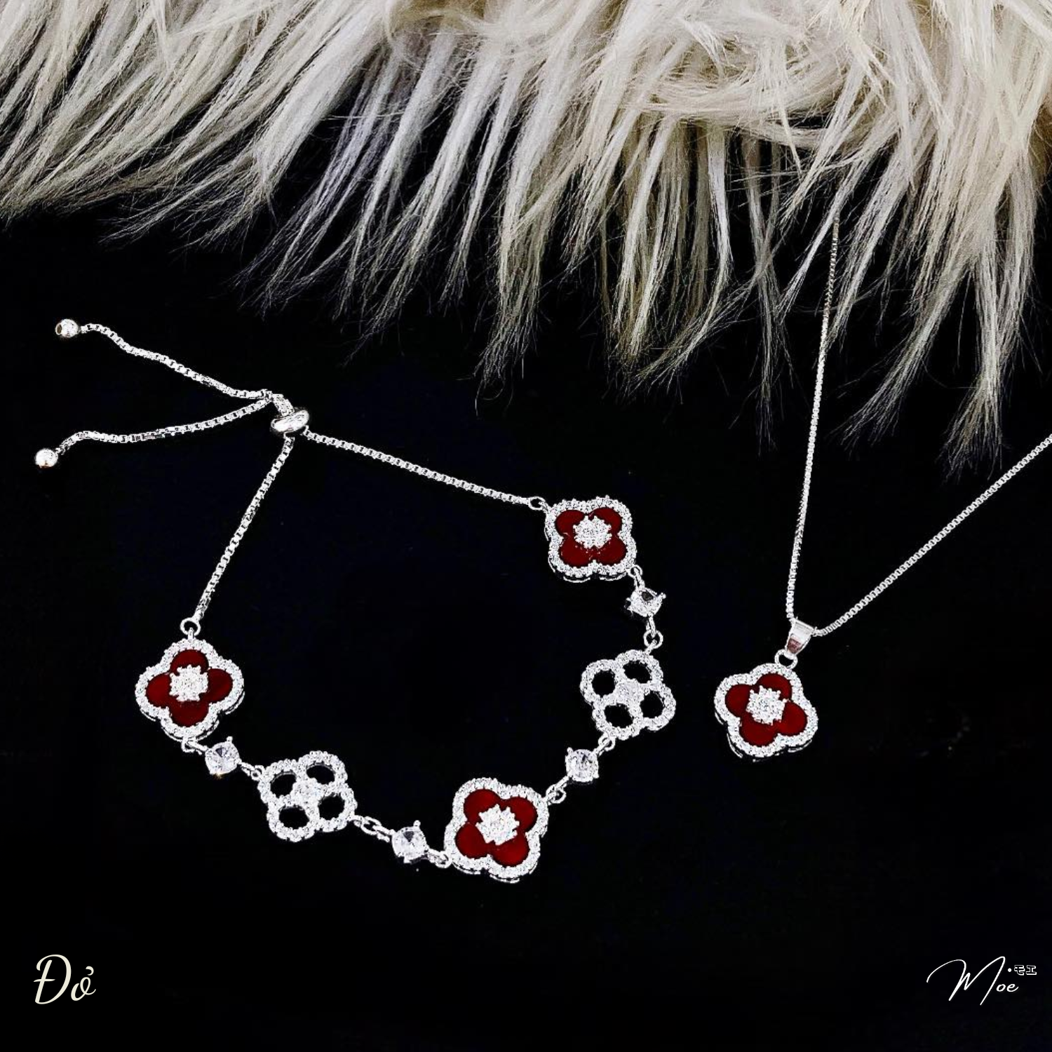 D265 - Dây chuyền cỏ 4 lá pha lê_thumbnail_2