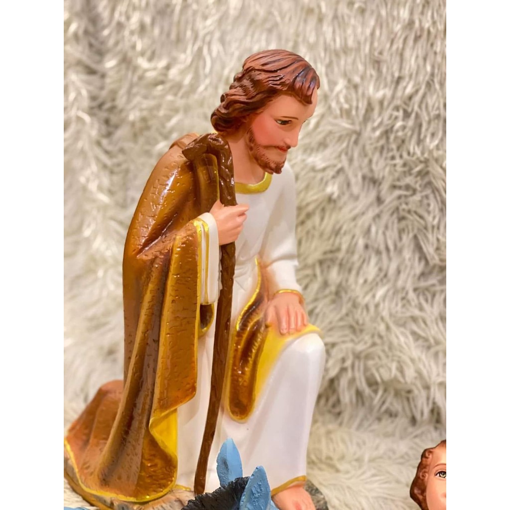 Bộ tượng Noel Giáng Sinh 40cm (5 tượng) Composite TGS017 Quà tặng Công Giáo, trang trí Noel_thumbnail_3