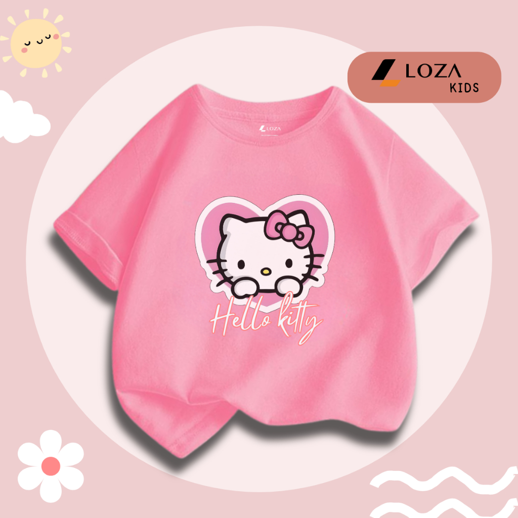 Áo Hello Kitty 2025 cho bé gái size từ 15-40kg- Áo phông bé gái mùa hè Loza Kids - CA009_thumbnail_10