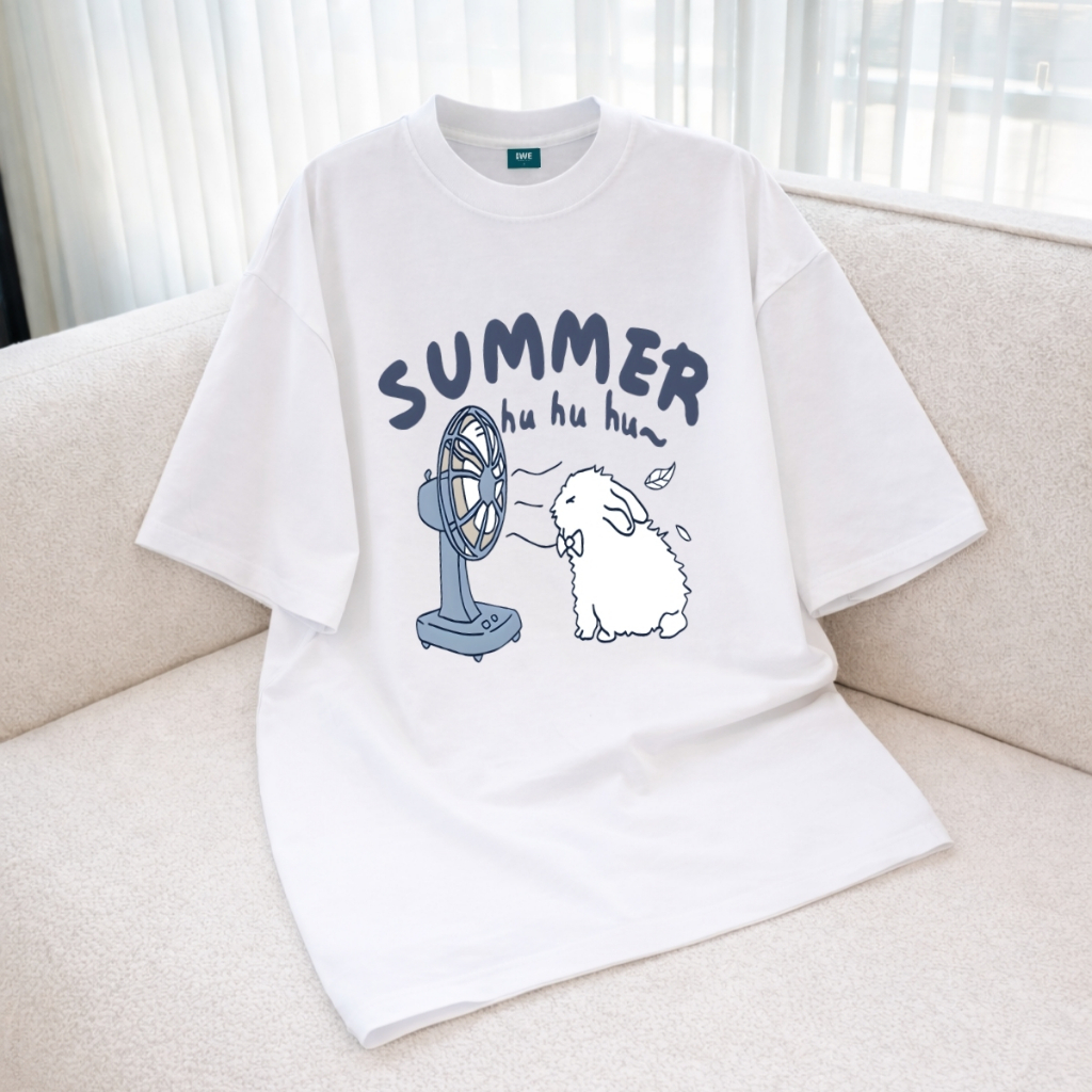 Áo thun unisex UX30-1138 SUMMER hu hu hu hình thỏ dáng oversized local brand WETEE_thumbnail_3