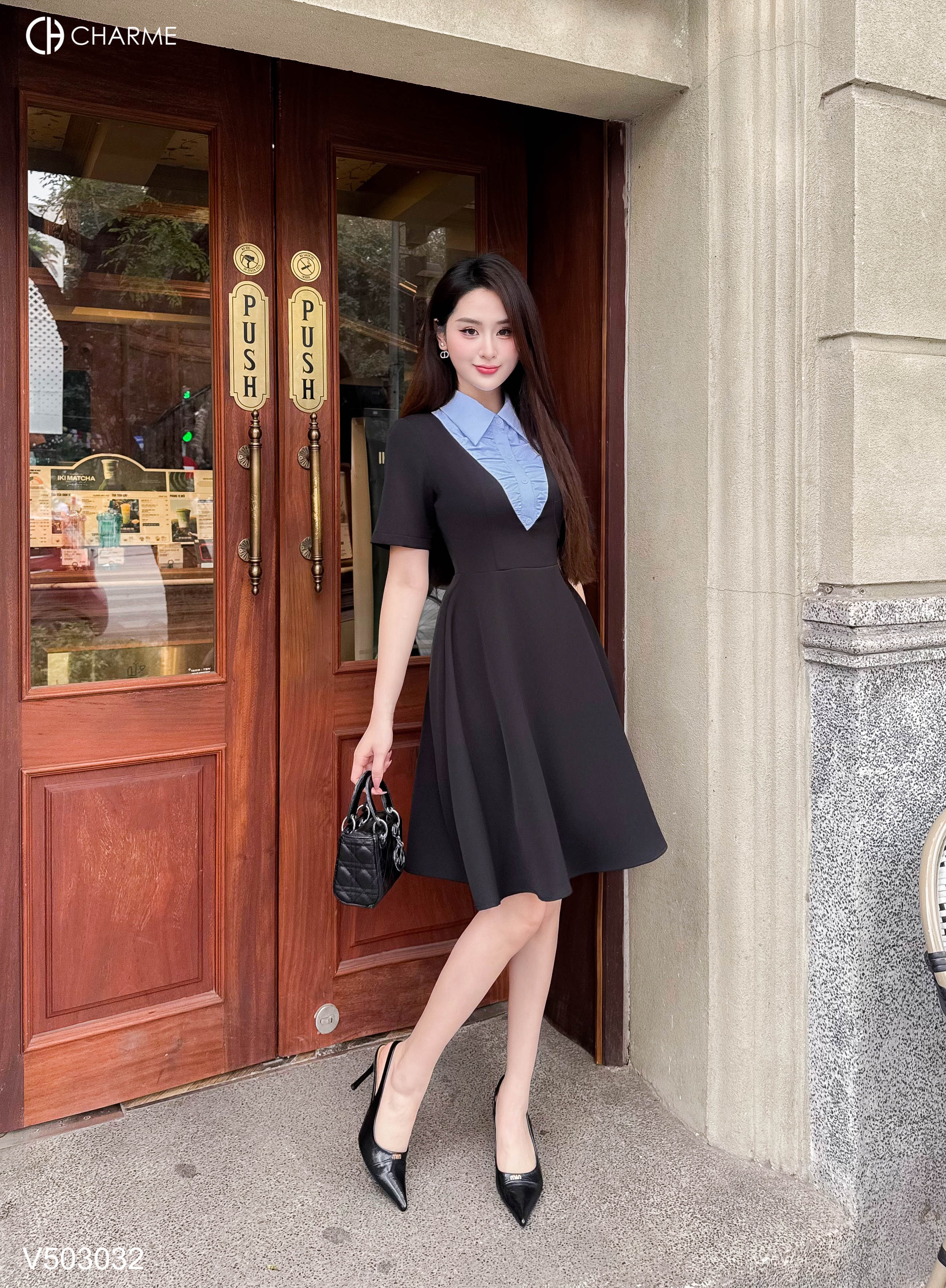 Váy phối cổ sơ mi bèo ngực_thumbnail_2