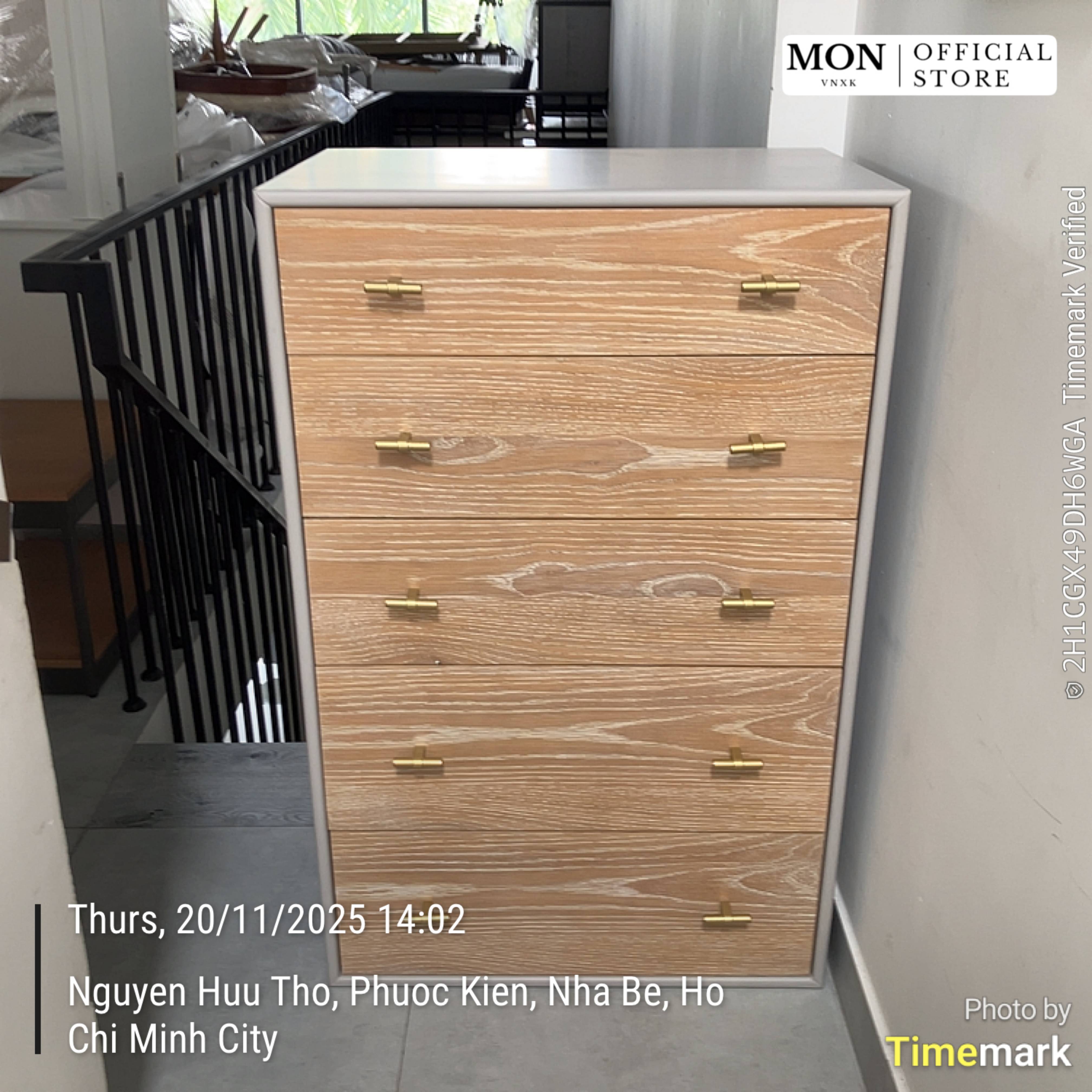 TỦ TRANG TRÍ WEST ELM MODERNIST WOOD & LACQUER 5-DRAWER DRESSER( Thanh lý)_thumbnail_6