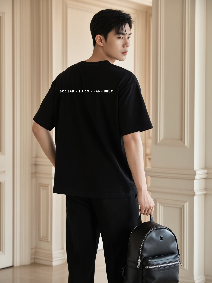 Áo phông local brand Việt Nam tôi yêu form rộng 2141 Miucho Iconic vải cotton 4c 220 gsm in mix_thumbnail_6