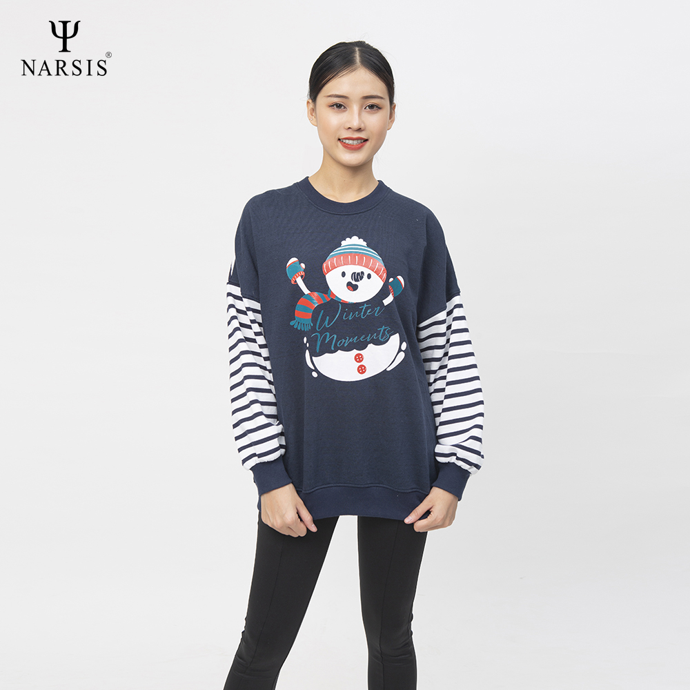 ÁO THU ĐÔNG NỮ L0069 NARSIS VẢI NỈ ẤM ÁP, MỀM MẠI, THÍCH HỢP MÙA ĐÔNG, GIỮ NHIỆT TỐT_thumbnail_4