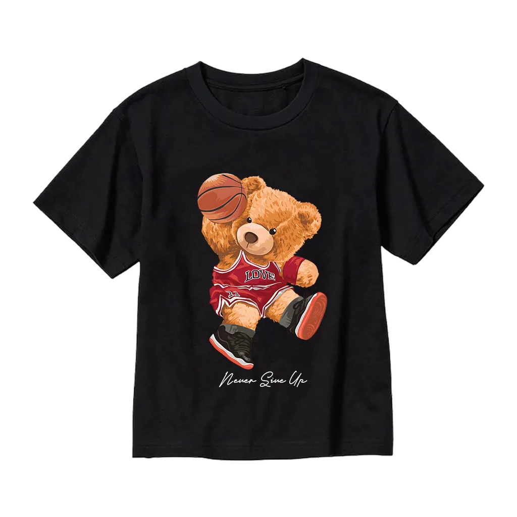 Áo thun cho bé trai bé gái Kado vải cotton dày dặn thoáng mát Gấu Teddy in artwork 2911_thumbnail_9