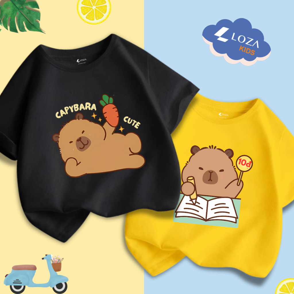 Áo thun bé trai in hình Capybara nhiều mẫu - Loza Kids CA006_thumbnail_9