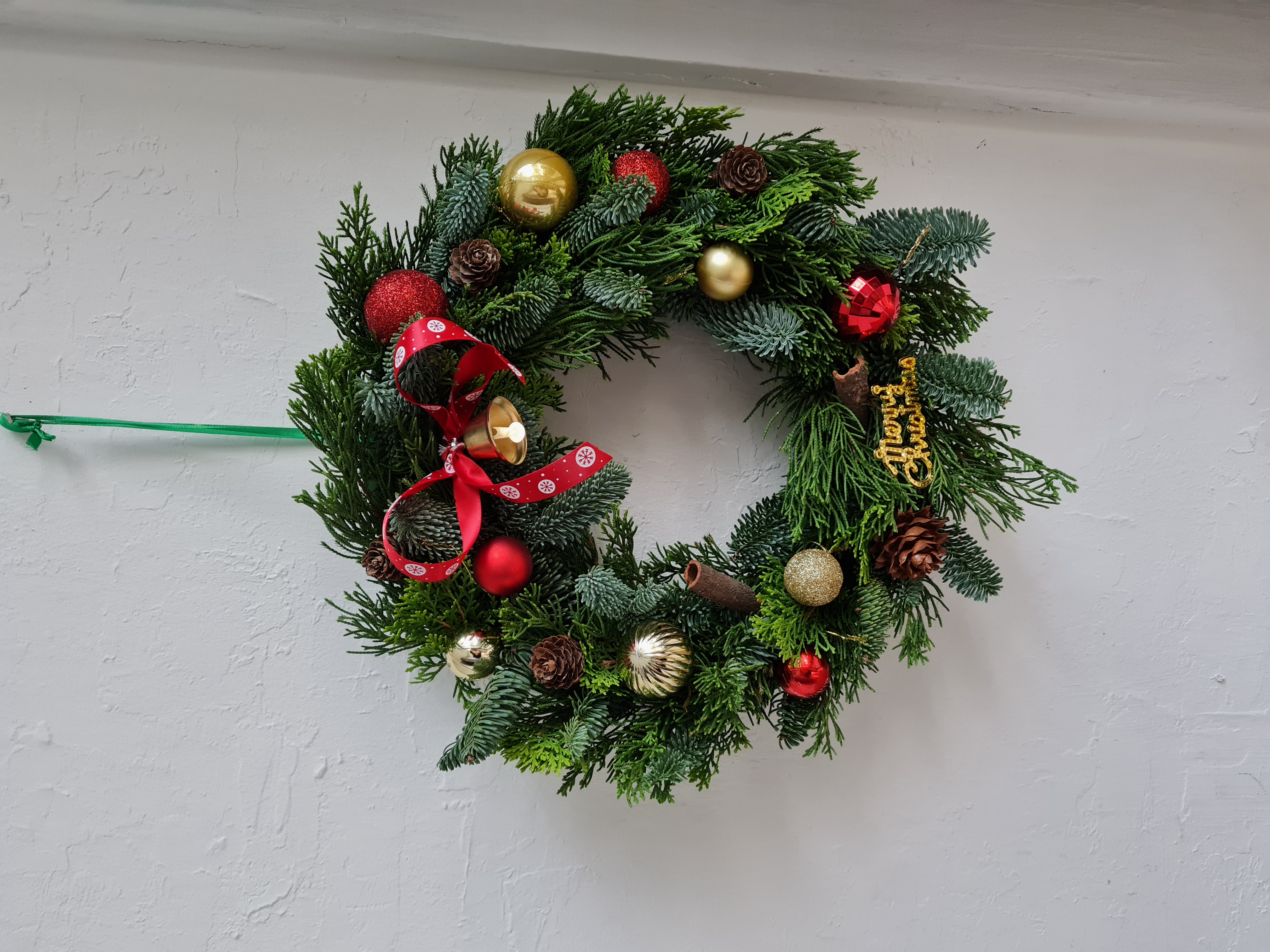 X-mas Wreath - Vòng nguyệt quế - 35cm - Đỏ vàng