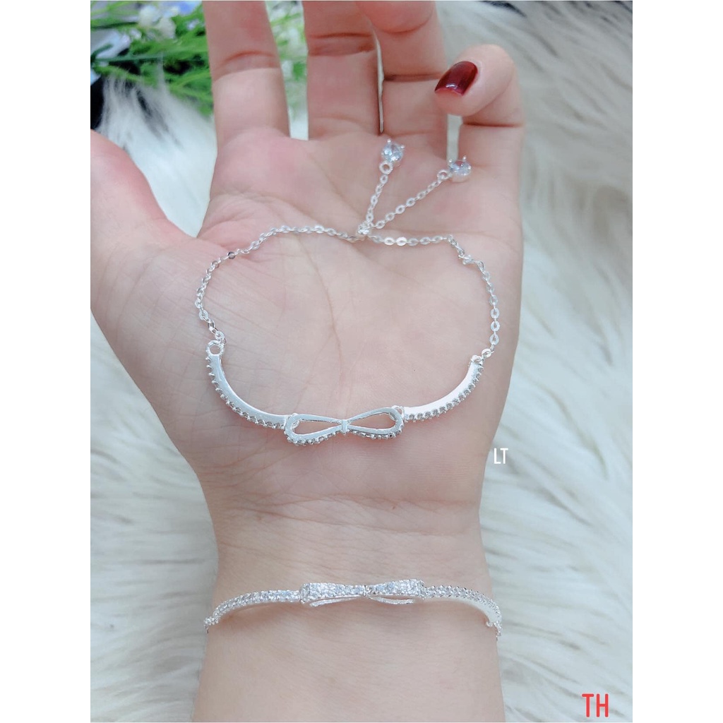 Lắc tay Bạc Thắt Nơ N02 Quà tặng sinh nhật, bạn gái, bạn bè, người thân ý nghĩa_thumbnail_3