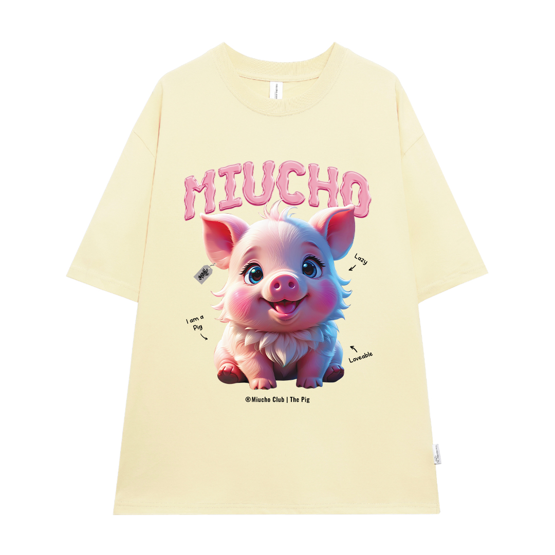 Áo thun form rộng 12 con giáp tuổi Hợi (tuổi heo) ATD1242 Miucho tay ngắn cổ tròn in mix_thumbnail_15