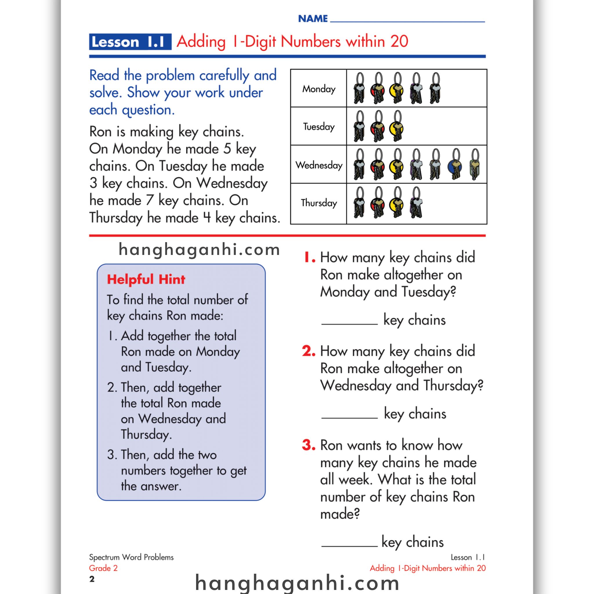 Sách Spectrum Word Problems Workbook Grade 2_thumbnail_4