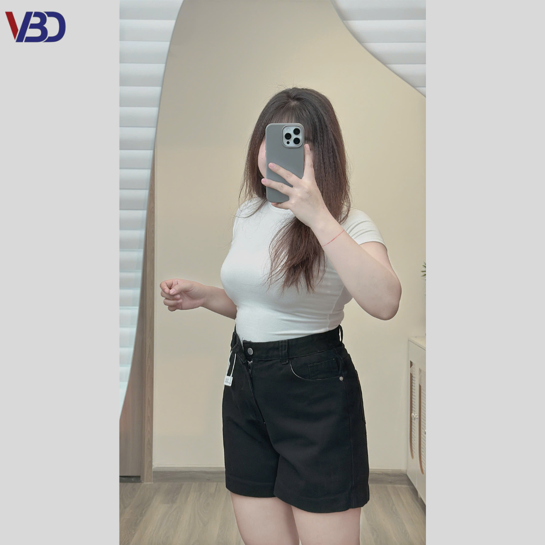 Quần short lửng thêu nơ kaki jean bigsize QSJ049 dành cho nàng béo mập từ 55-90kg_thumbnail_5