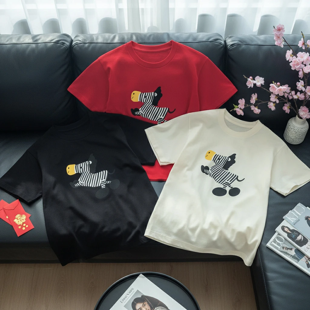 Áo thun Tết mẹ và bé Kado chất vải mềm mại thoáng mát Ngựa vằn in mix 2965_thumbnail_7