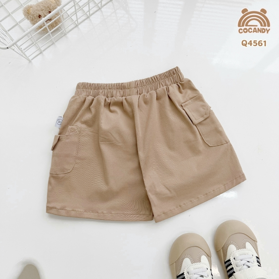 Quần cộc kaki NÂU túi ốp 2 bên phối logo_thumbnail_4