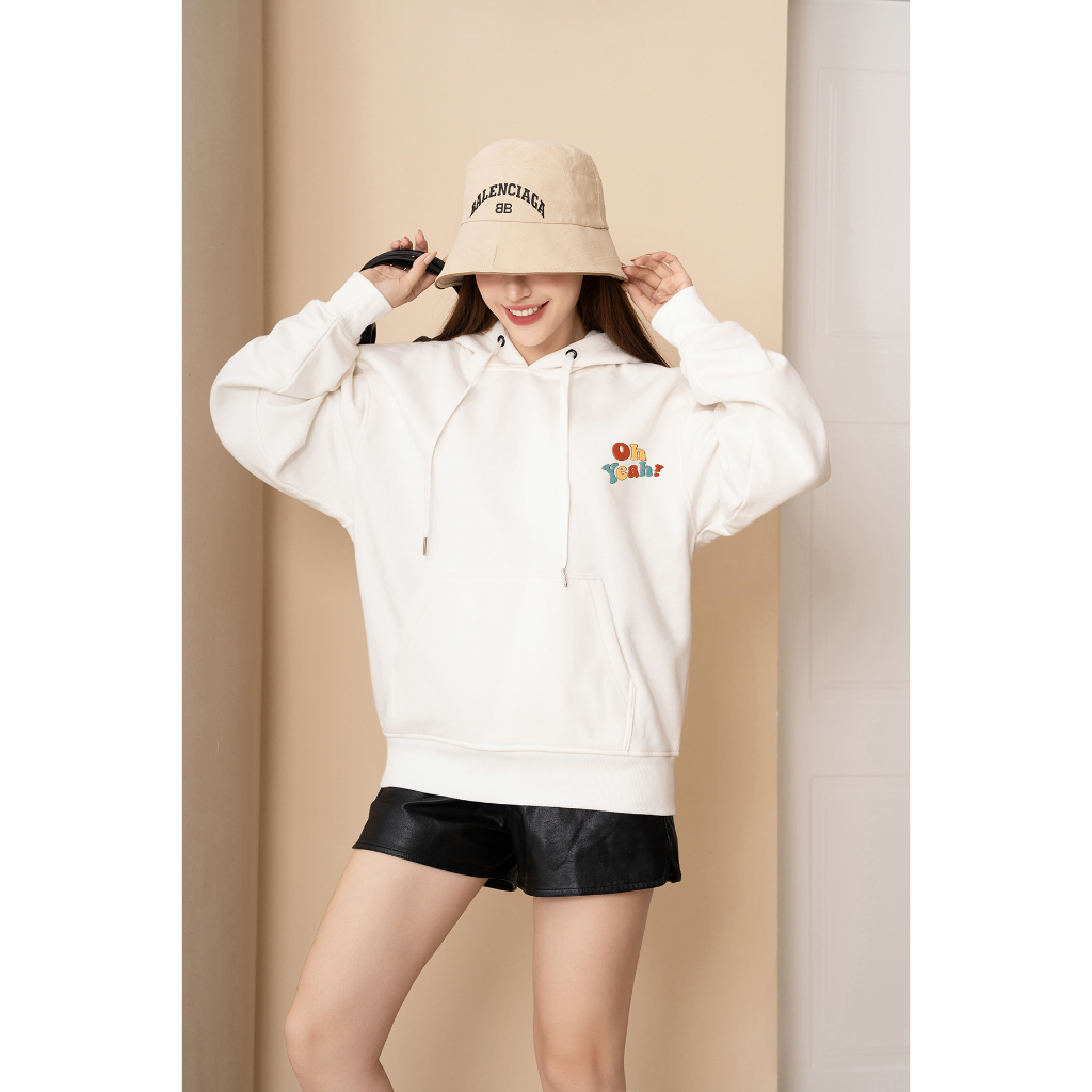 [Form Rộng] Áo hoodie nữ in chữ Oh Yeah  - Loza NM6591