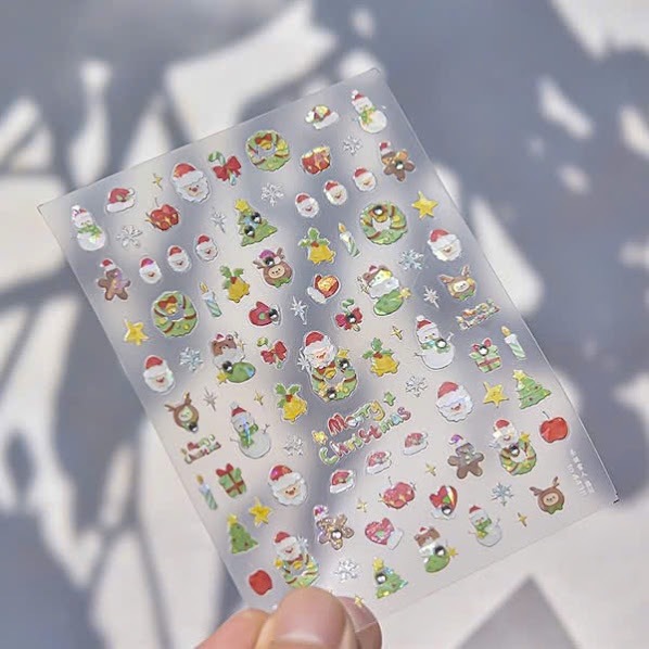 Sticker nail 5D Noel Merry Christmas to4438