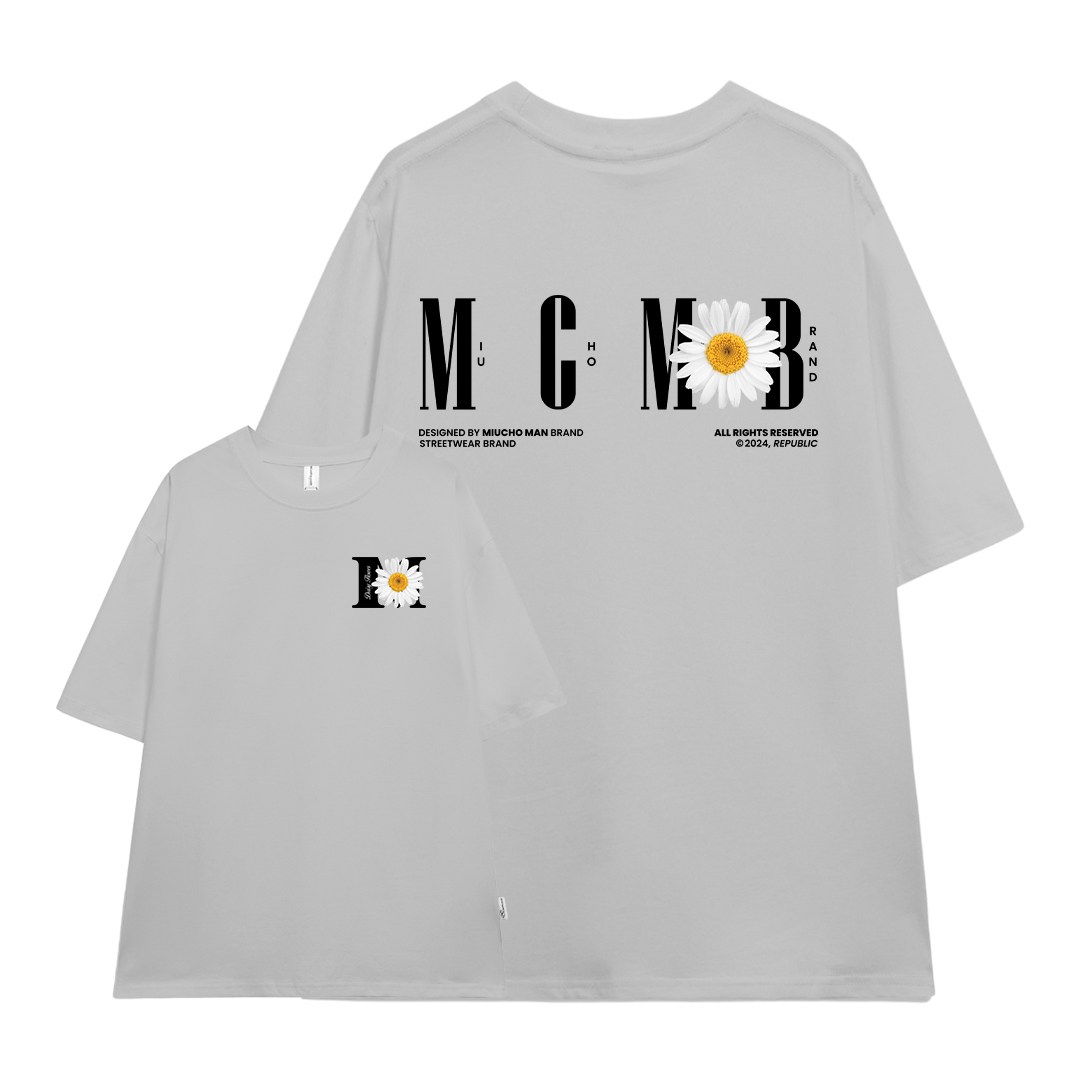 Áo thun nam in hoa cúc form rộng nhiều màu ATD1467 Miucho Man vải cotton thoáng mát cổ tròn in mix_thumbnail_15