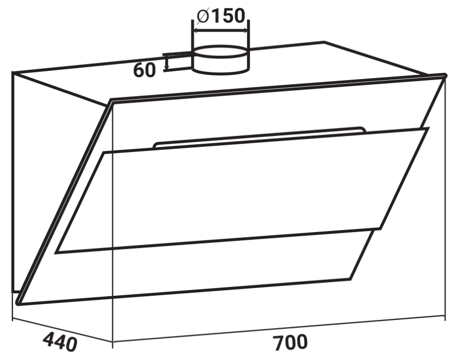 Hai chế độ hút của máy hút mùi KAFF KF-70LH